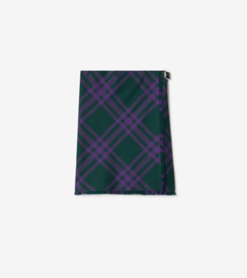 Saia kilt de lã xadrez (Deep Royal) - Mulheres