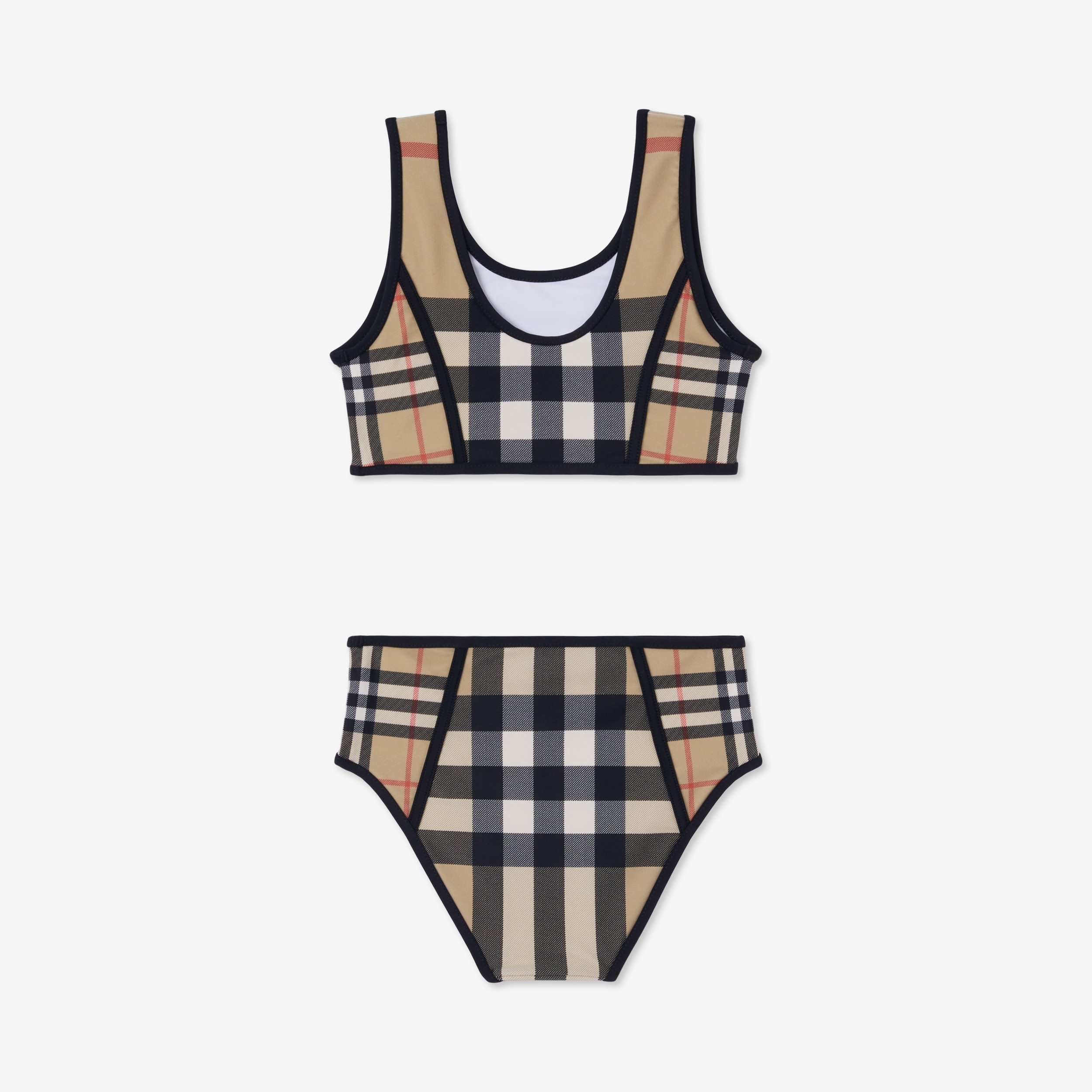 Bikini en nylon stretch Check contrastant (Beige D'archive) | Site officiel Burberry® - 2