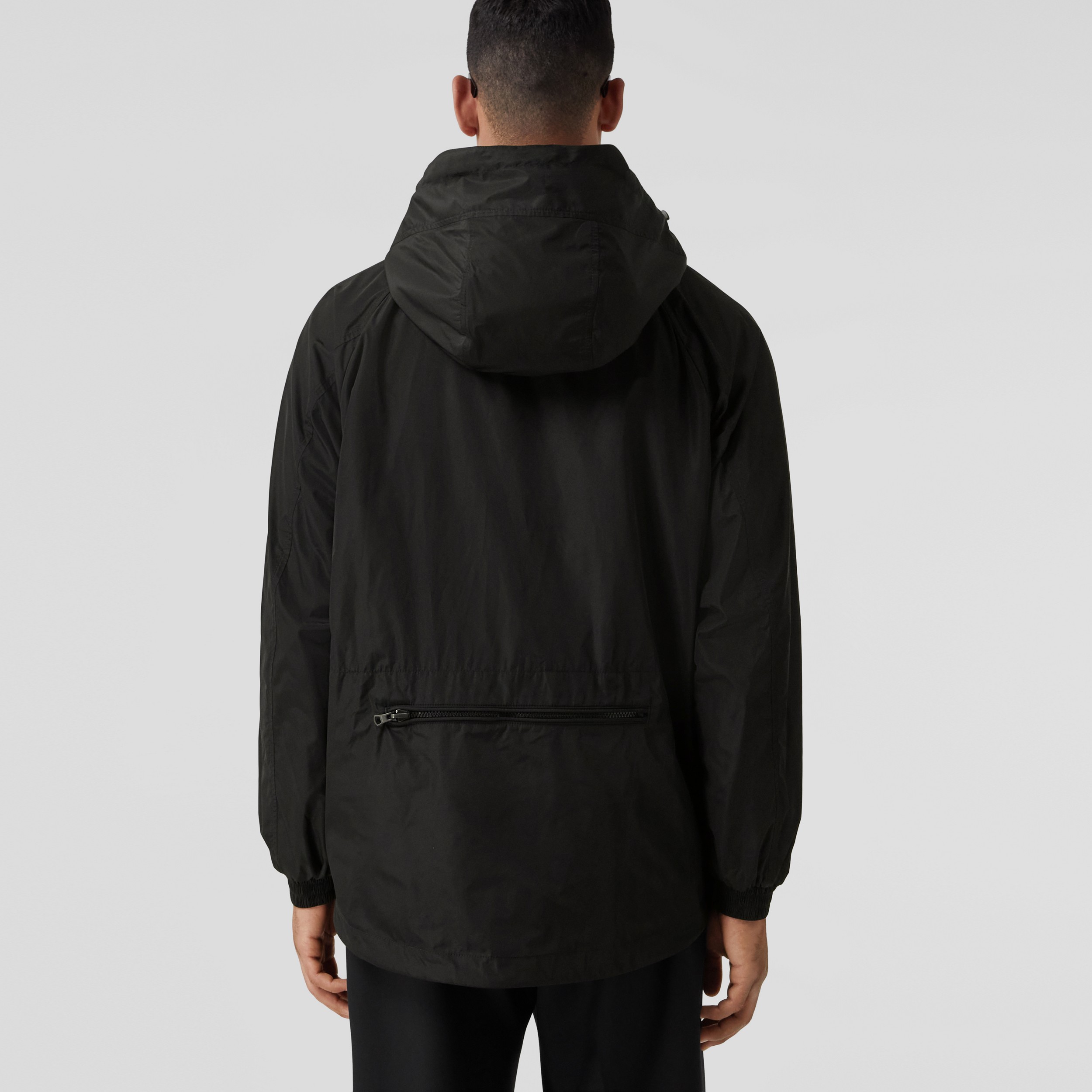 Logo Graphic Packaway Nylon Hooded Jacket in Black - Men | Burberry® Official - 3