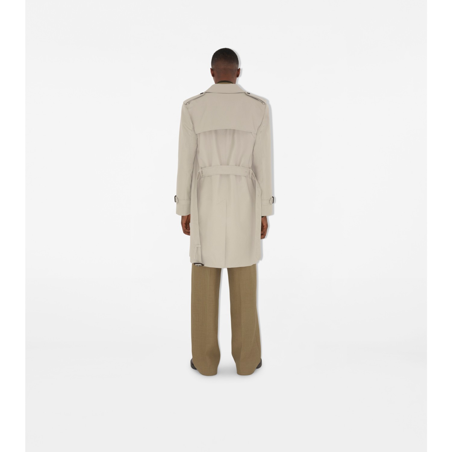 Long Cotton Blend Trench Coat