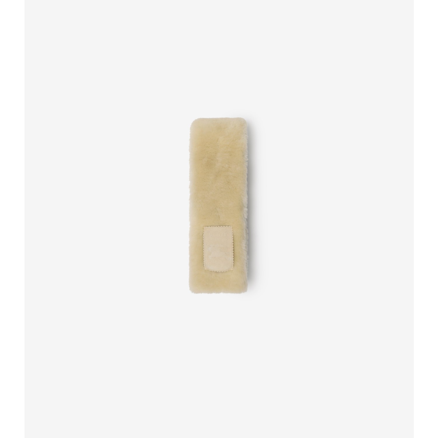 Narrow Label Shearling Scarf