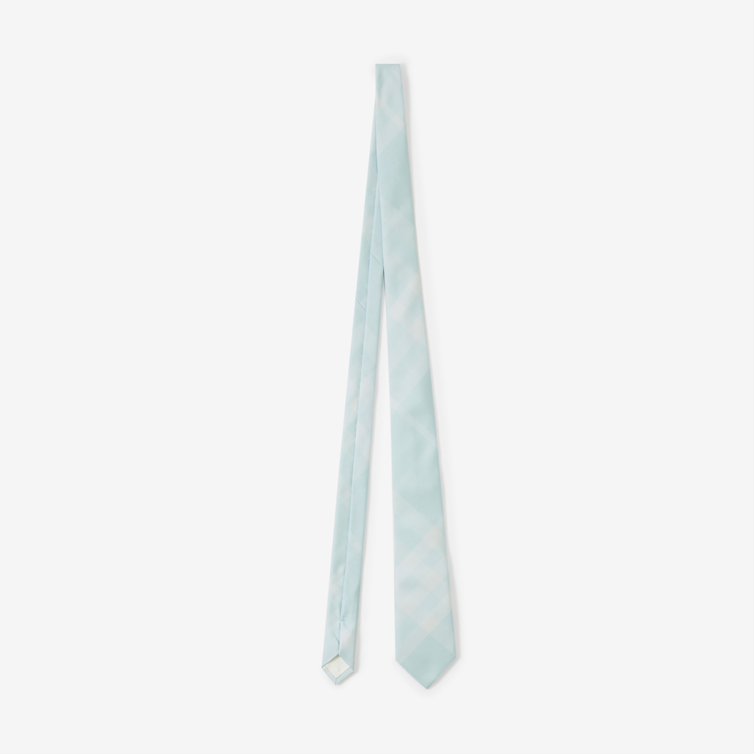 Corbata de pala clásica en seda Check (Azul Huevo  Pato) - Hombre | Burberry® oficial - 1