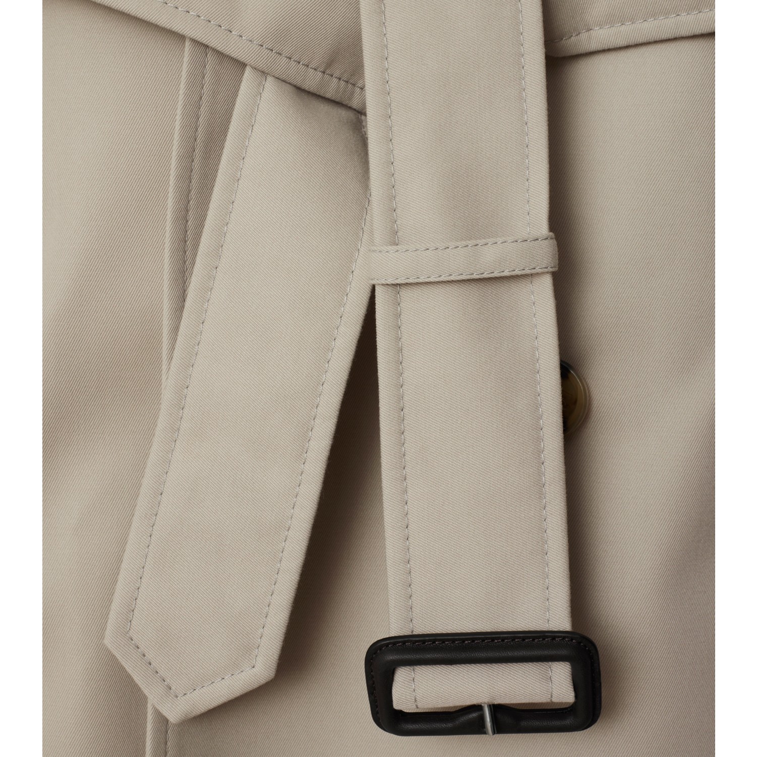 Long Cotton Blend Trench Coat