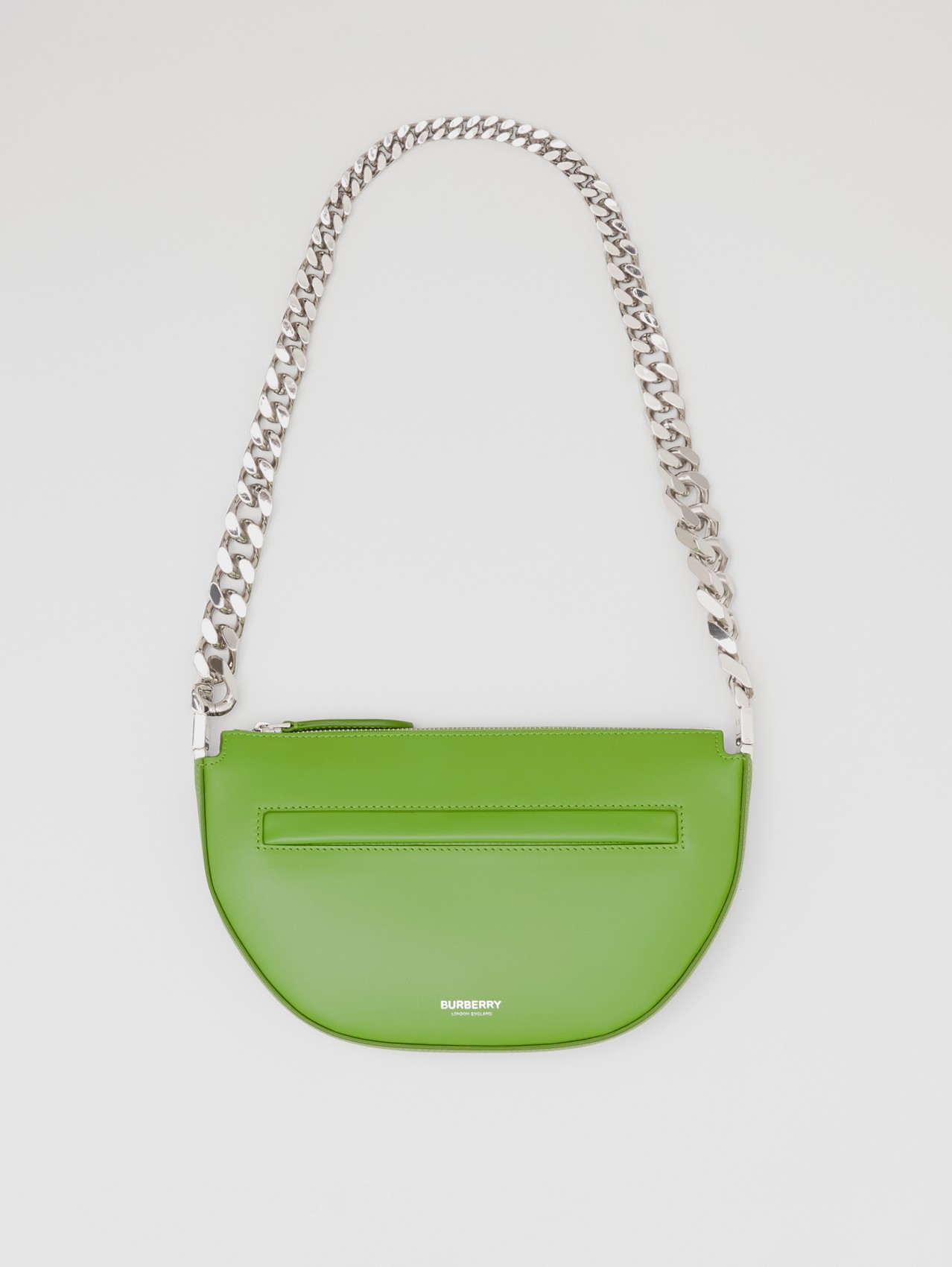 Mini Leather Zip Olympia Bag in Brilliant Green