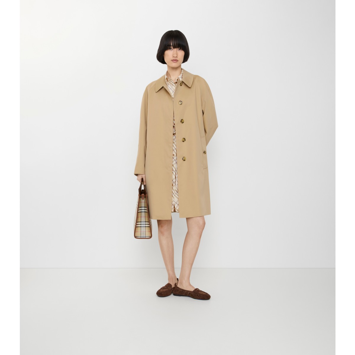  Check Mid-length Camden Heritage Car Coat