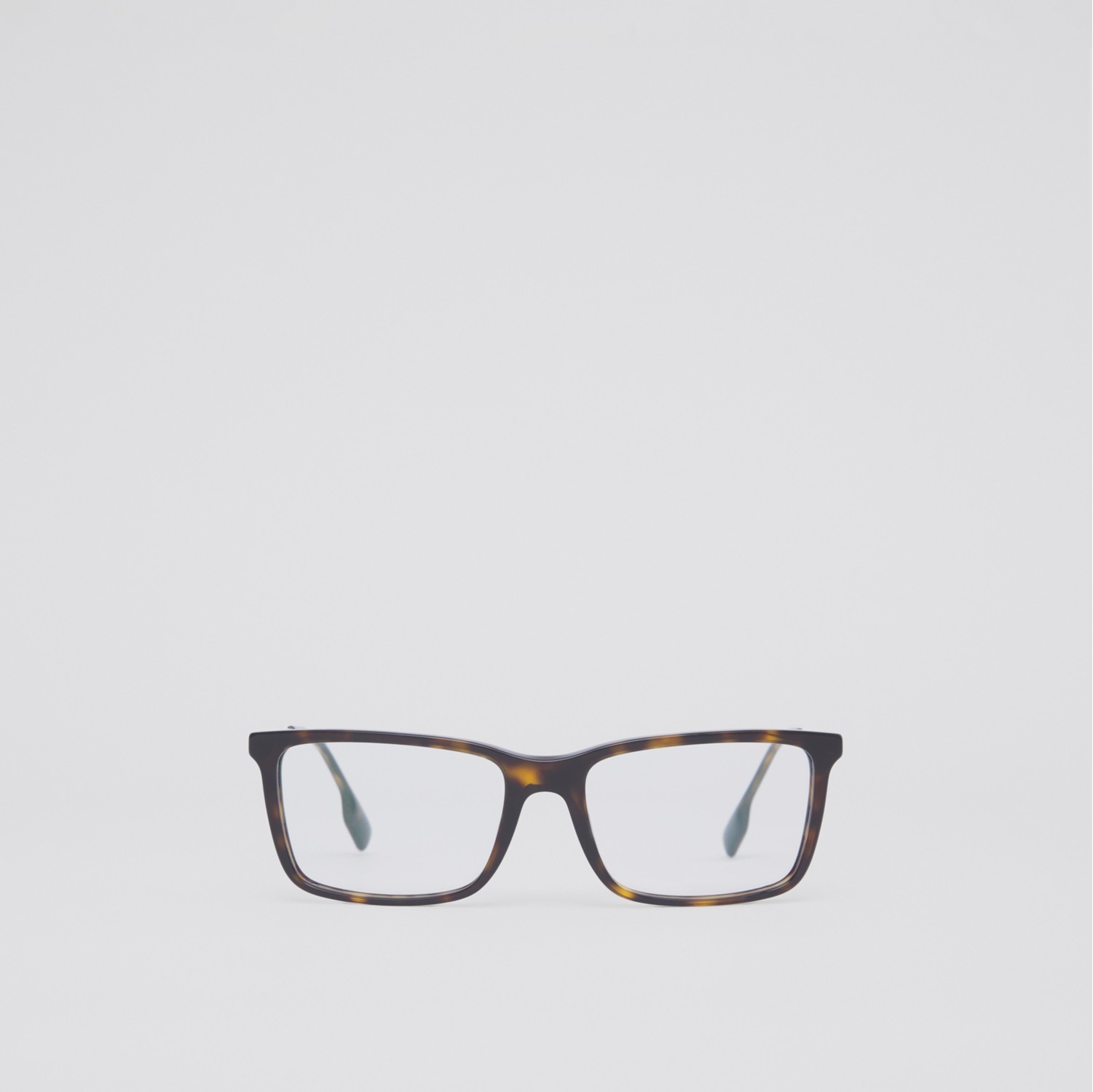 Monture rectangulaire à rayures iconiques pour lunettes de vue