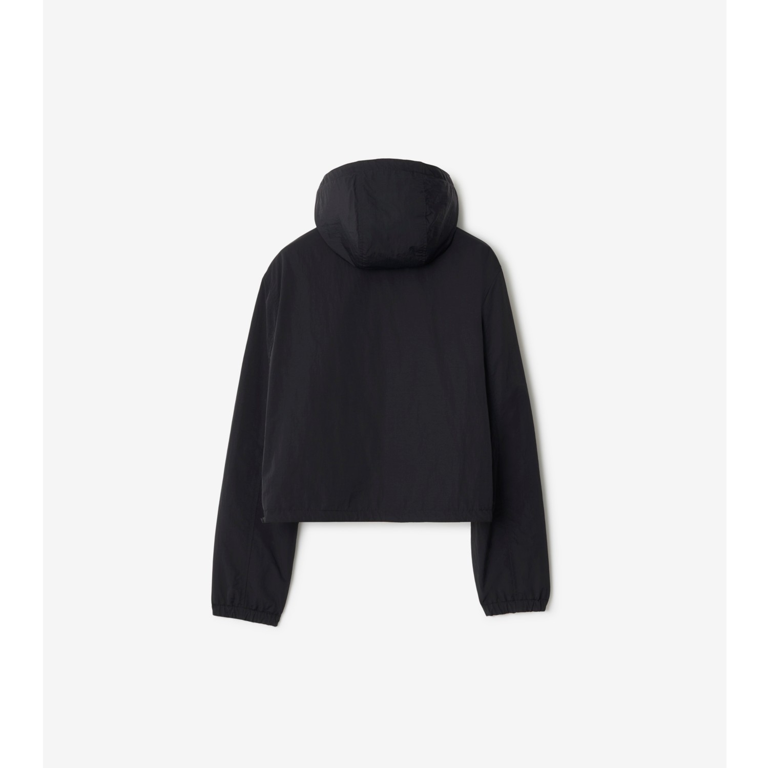 Cropped Reversible Check Jacket in Sand - Women, Nylon | Burberry® Official