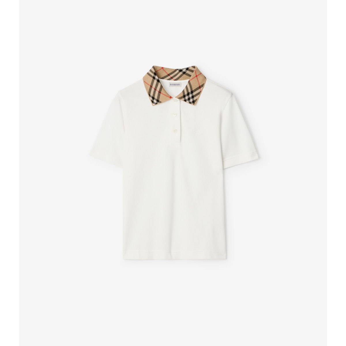  Check Collar Cotton Polo Shirt