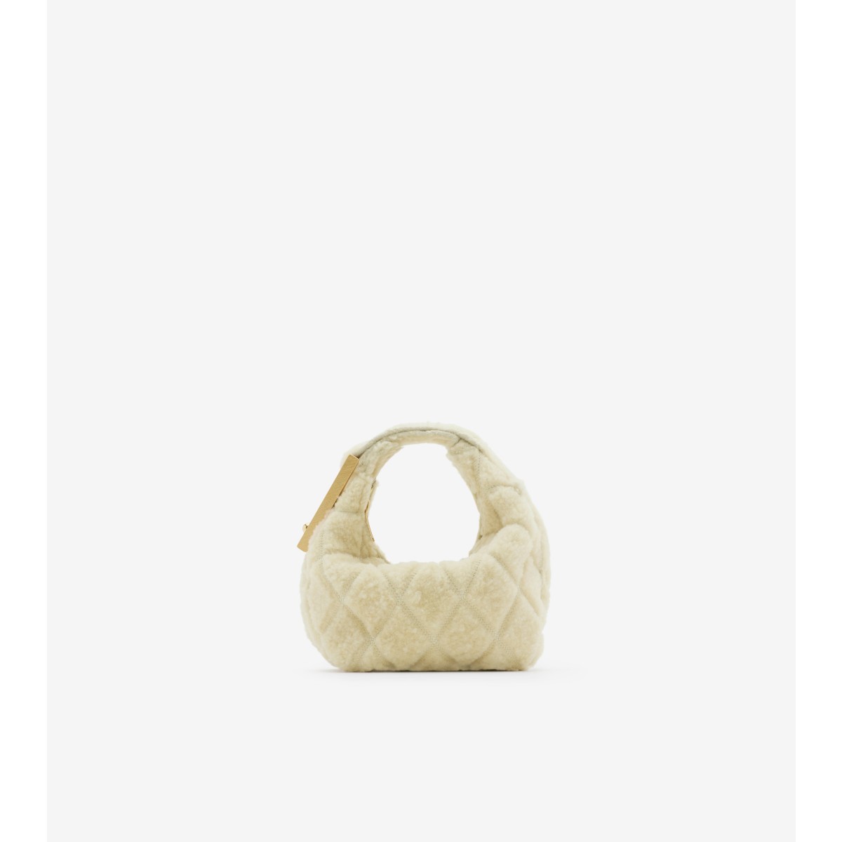 Shop Burberry Micro Peg Chain Bag In Ecru