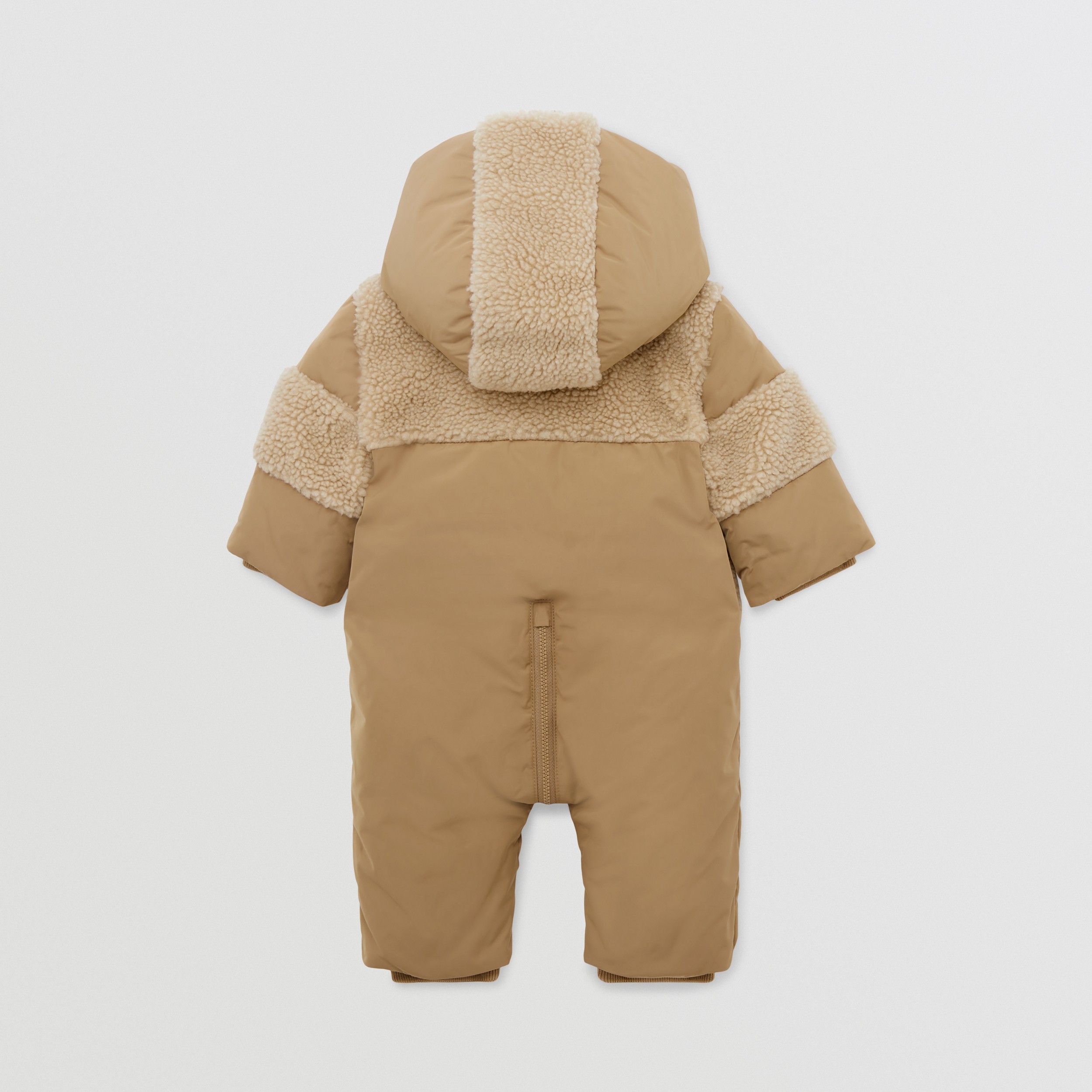 Thomas Bear Appliqué Hooded Puffer Suit in Archive Beige - Children | Burberry® Official - 4
