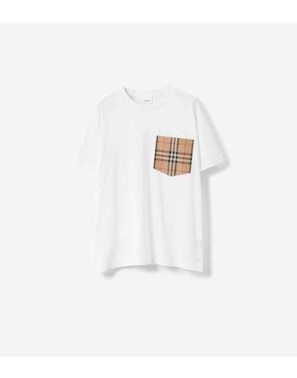 Check Pocket Cotton T-shirt