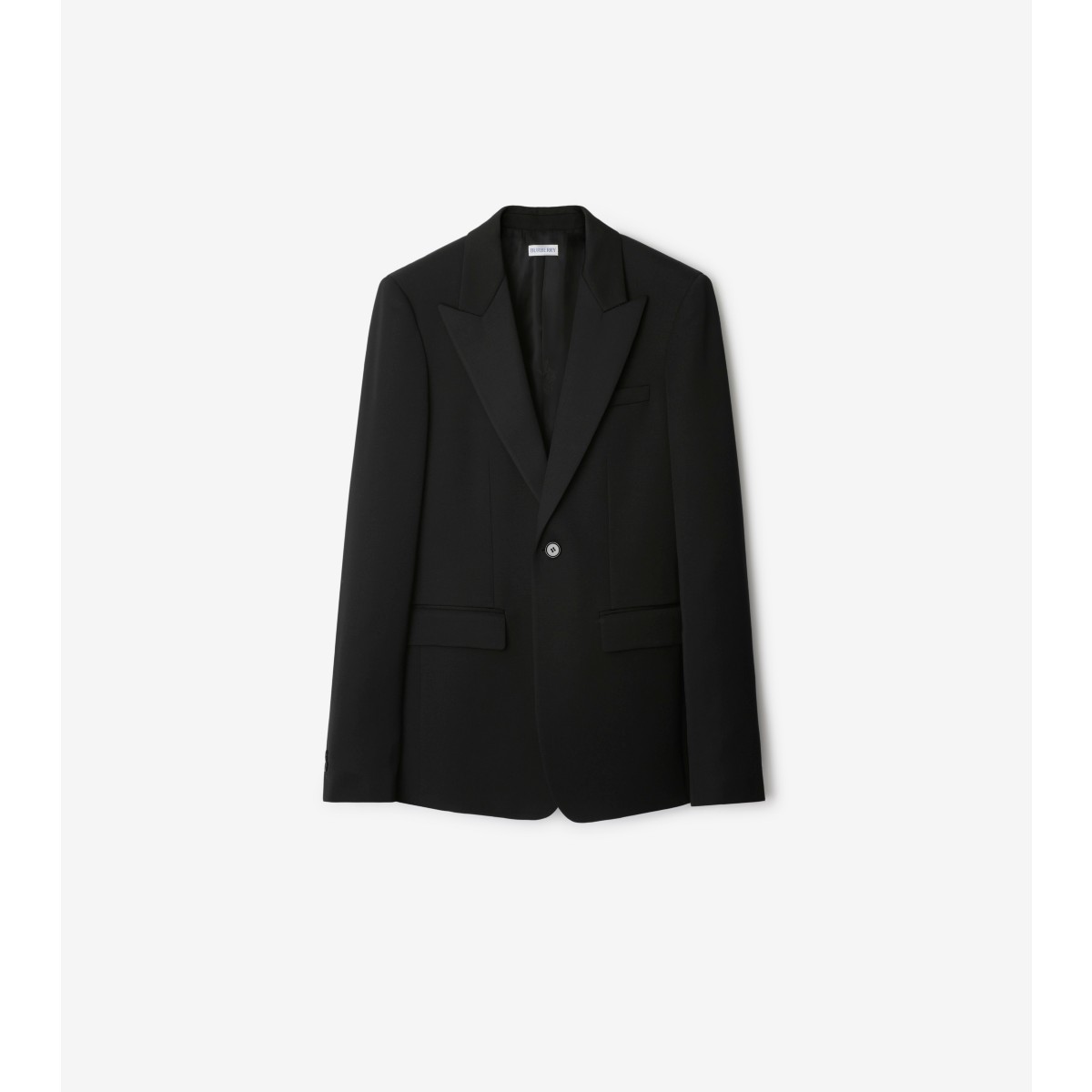 Burberry Cotton Blend Tailored Jacket In Black