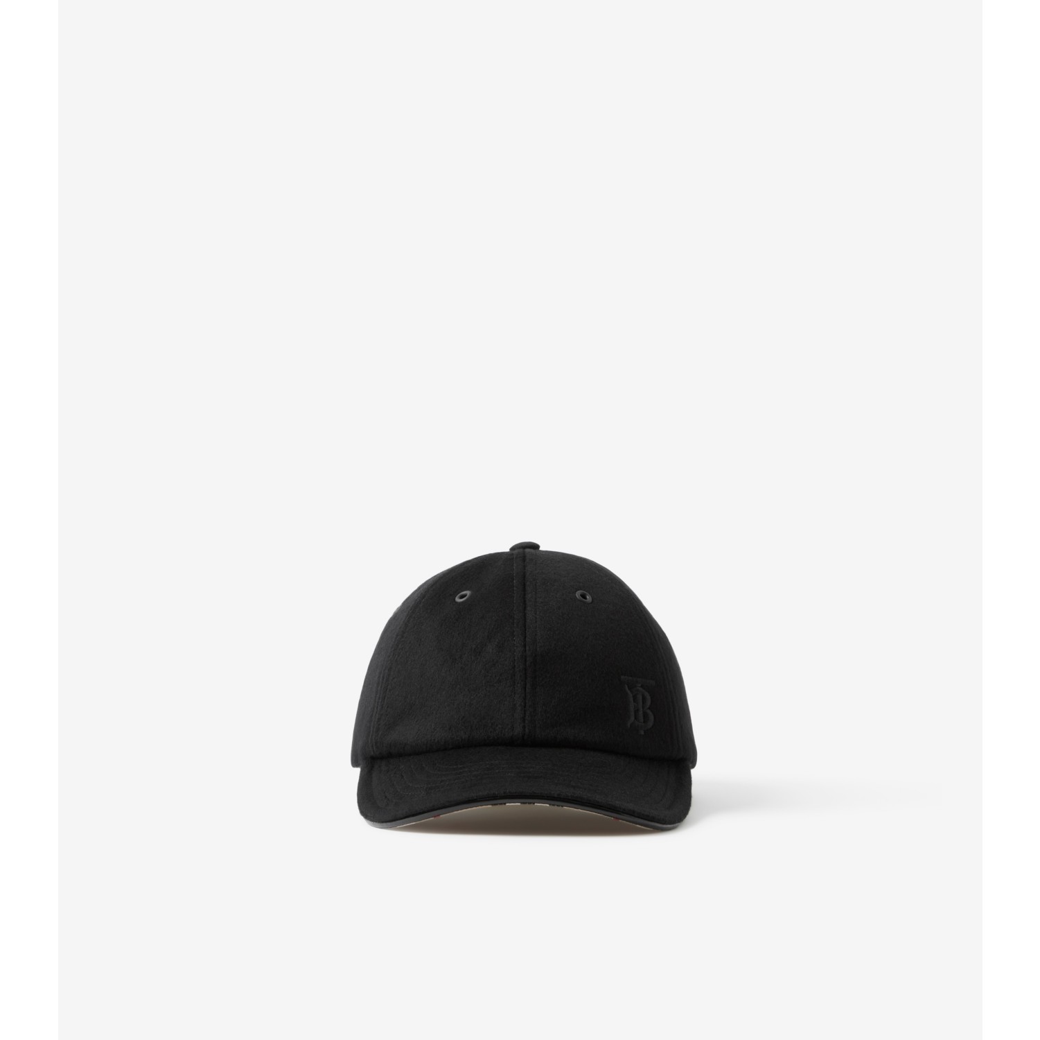 Casquette de baseball en cachemire Monogram (Noir) | Site officiel Burberry®