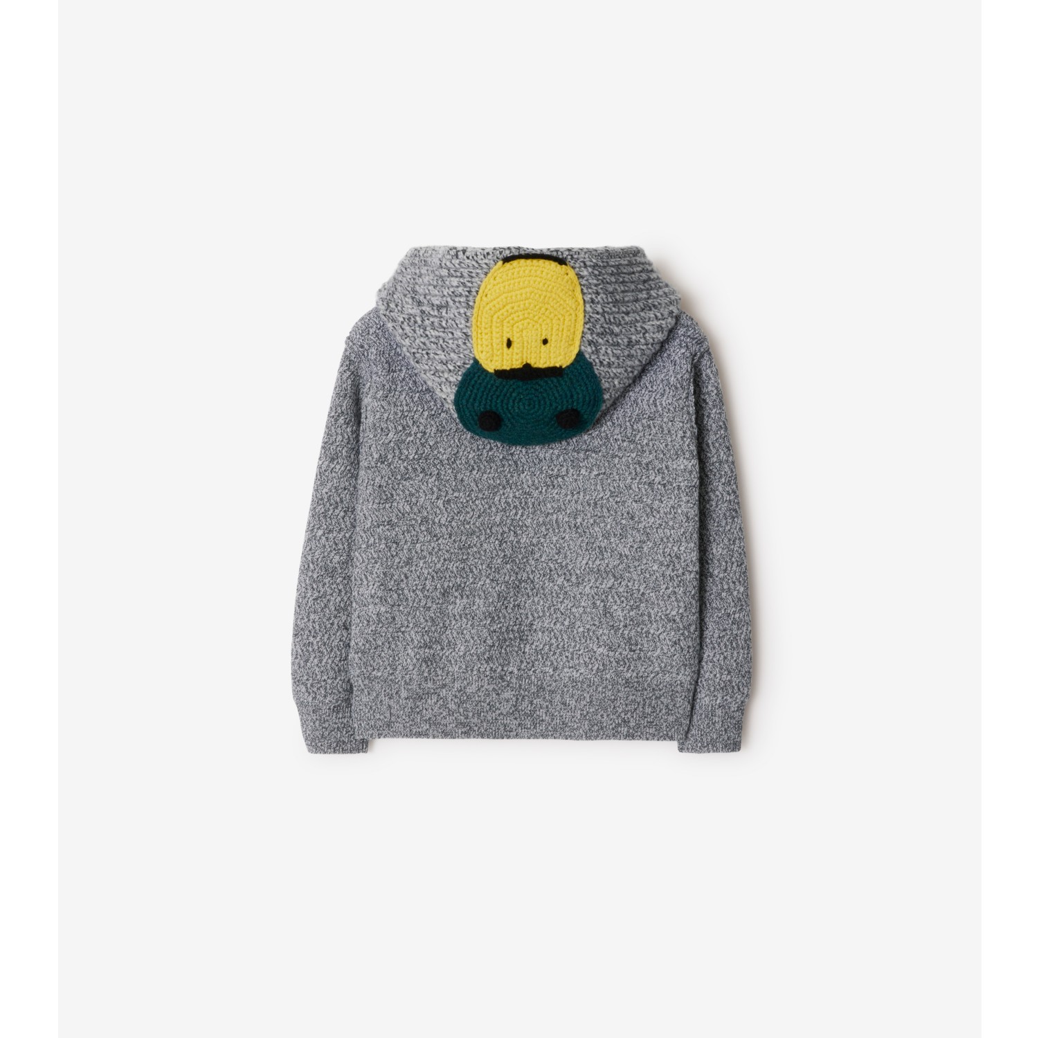 Hoodie zippé en laine et coton avec canard