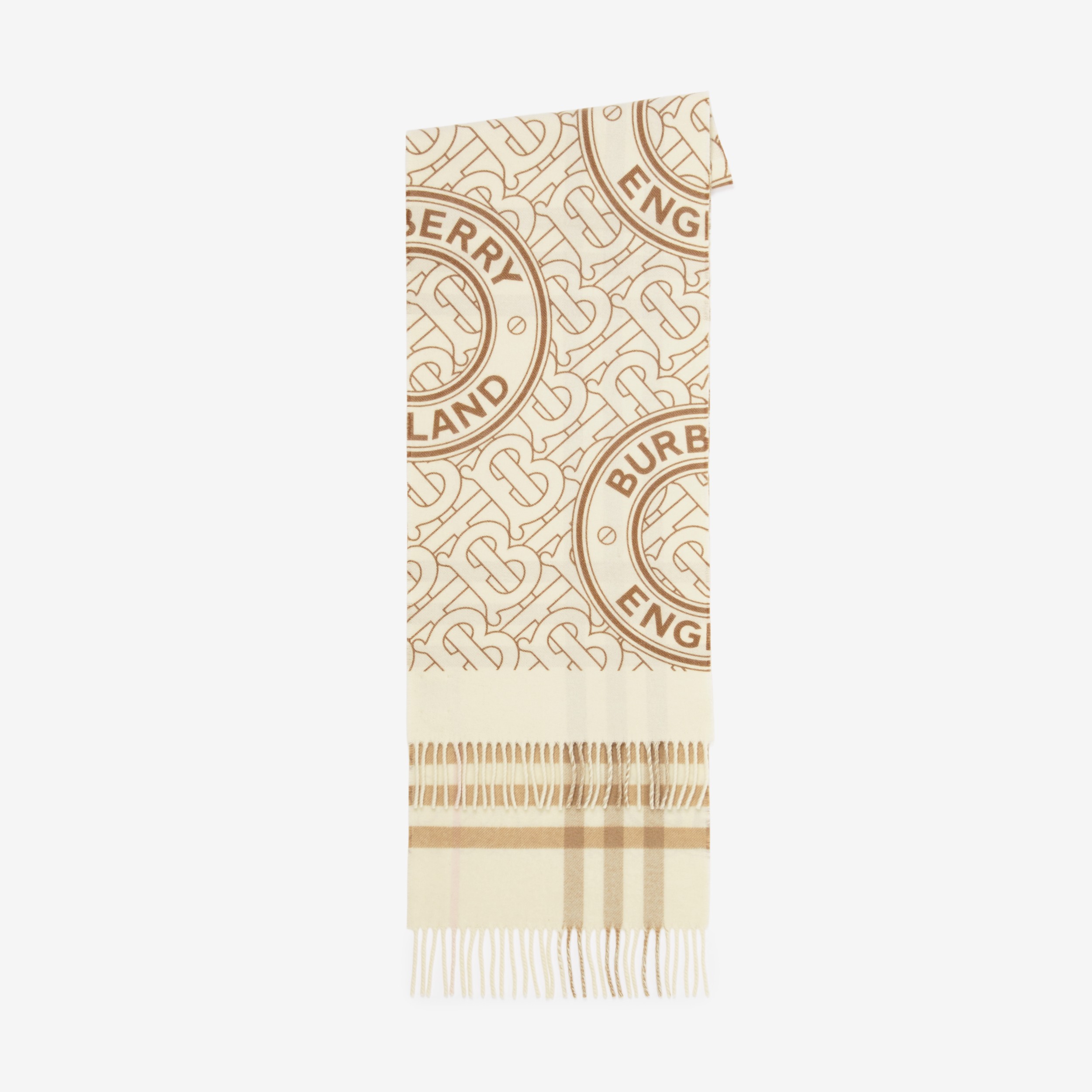 Montage Cashmere Reversible Scarf in White | Burberry® Official - 2