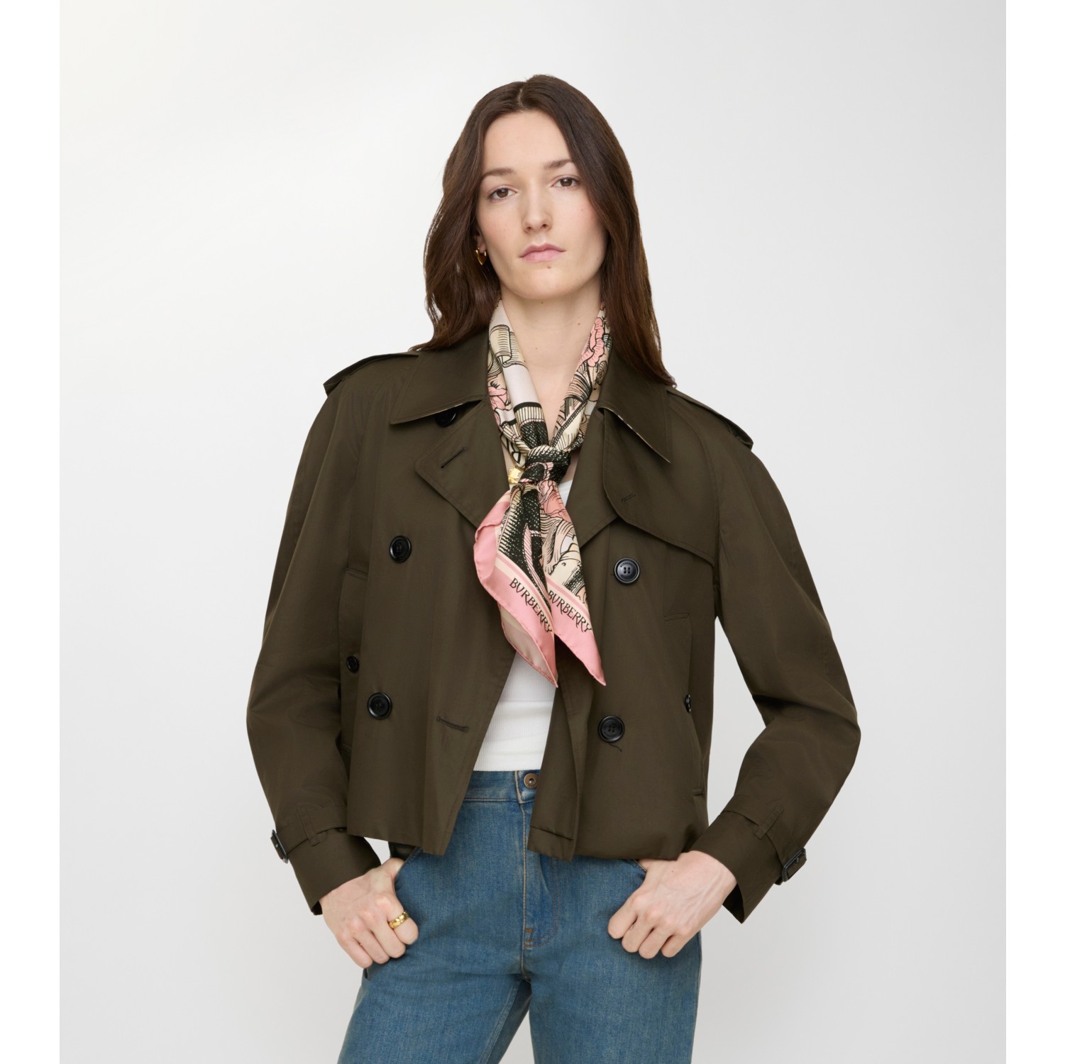 Etched Knight Silk Scarf in Quartz pink | Burberry® Official