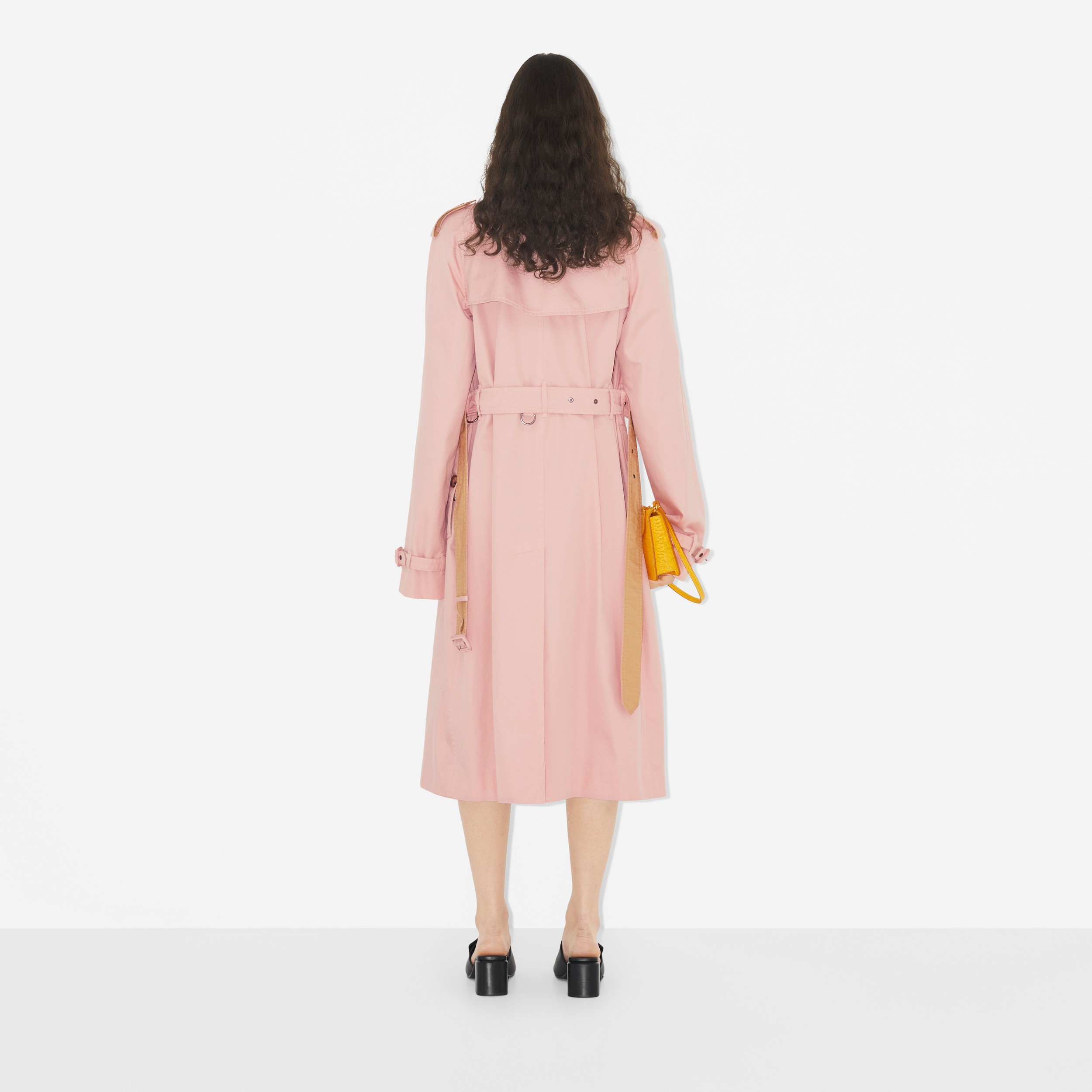 Cotton Gabardine Trench Coat in Sorbet Pink | Burberry® Official - 4