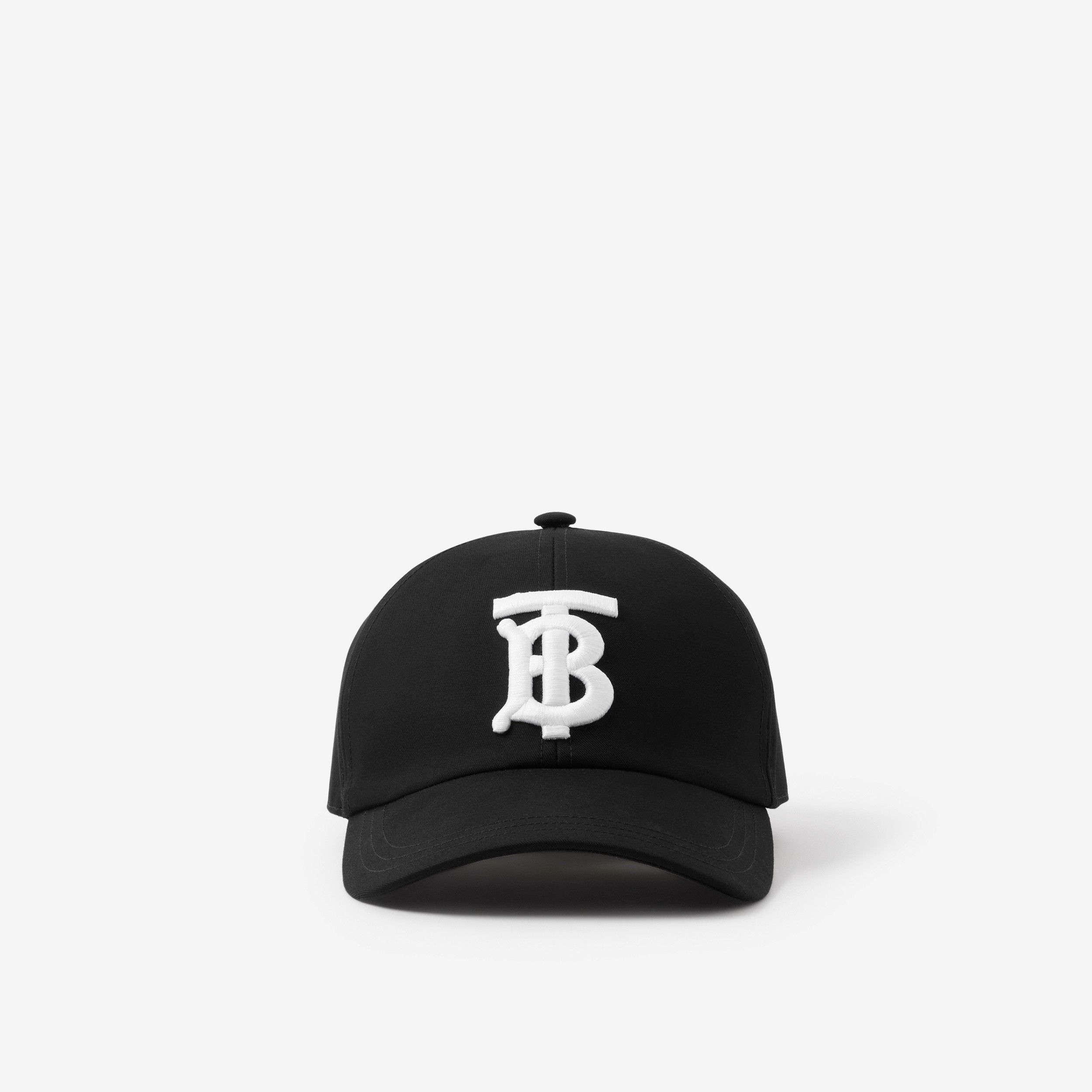 Monogram Motif Cotton Twill Baseball Cap in Black/white | Burberry® Official - 1