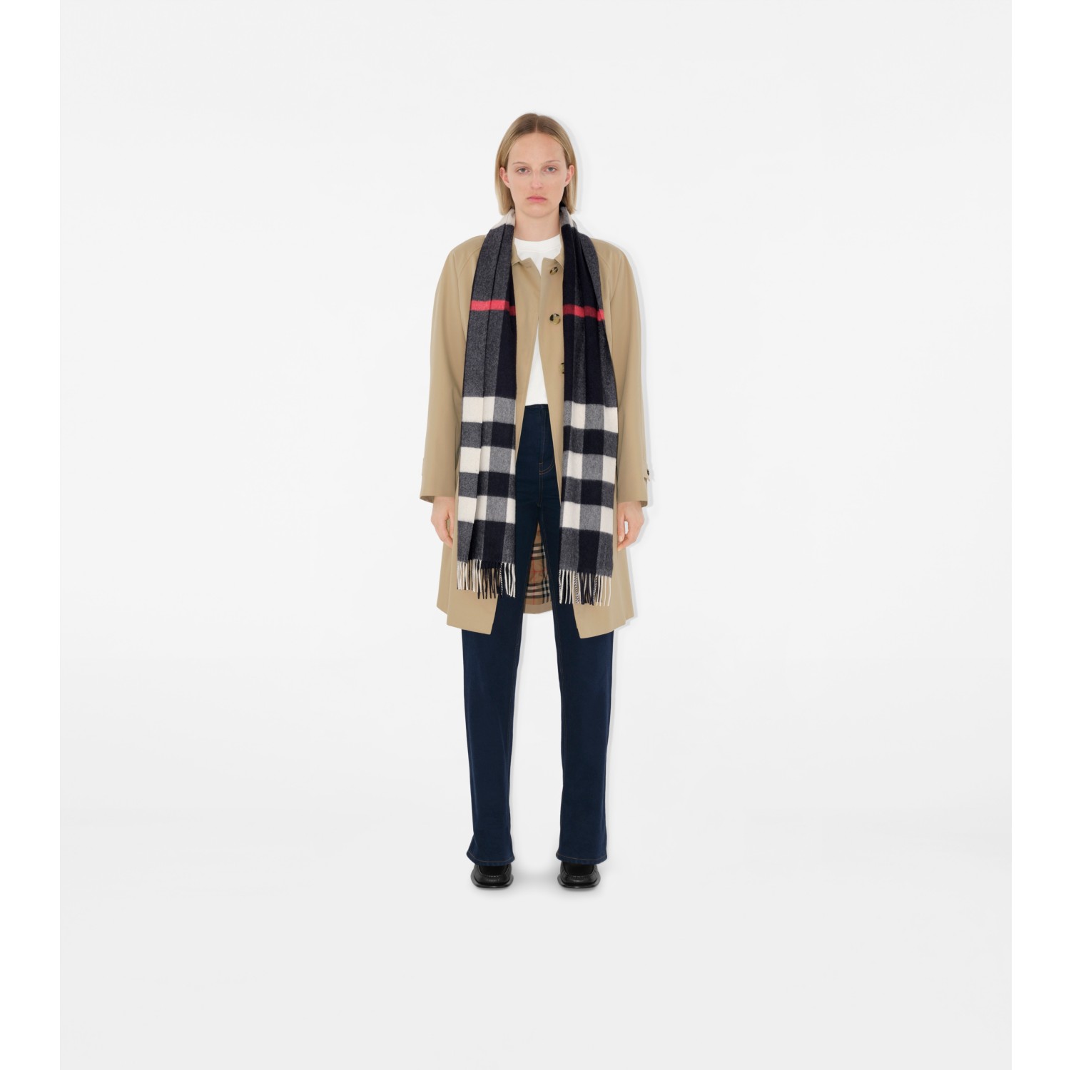 Cachecol de cashmere em Check