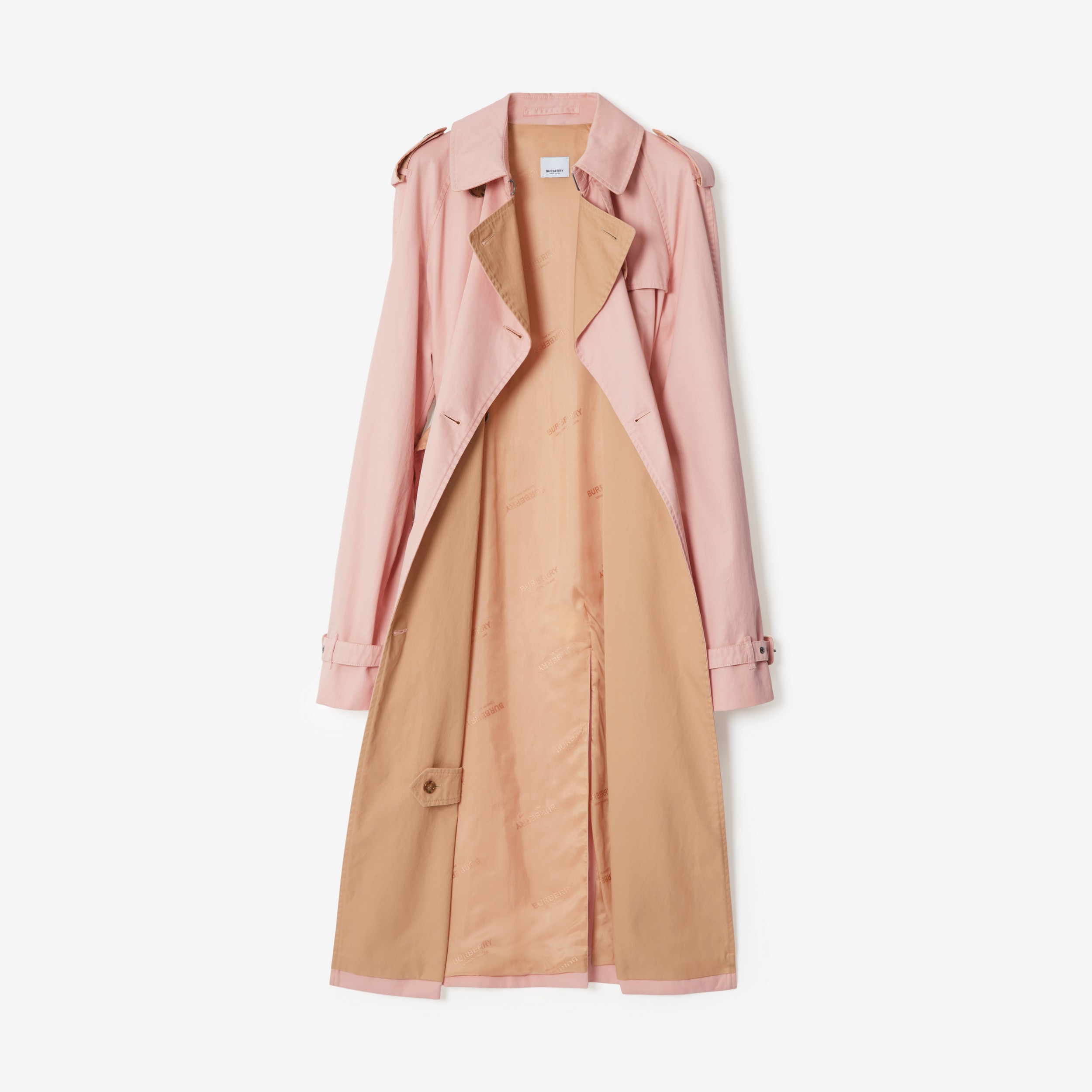 Cotton Gabardine Trench Coat in Sorbet Pink - Women | Burberry® Official - 2