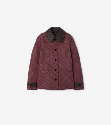Quilted Nylon Fernleigh Jacket in Vineyard red - Women | Burberry