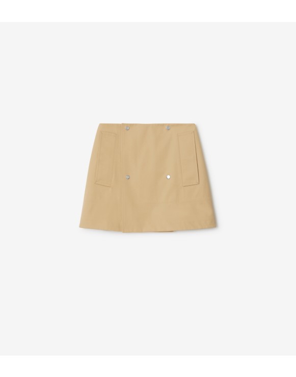 Bonded Gabardine Trench Mini Skirt
