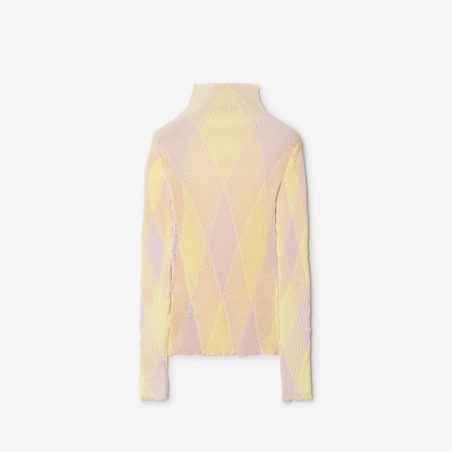 Baumwoll-Seiden-Pullover im Argyle-Design