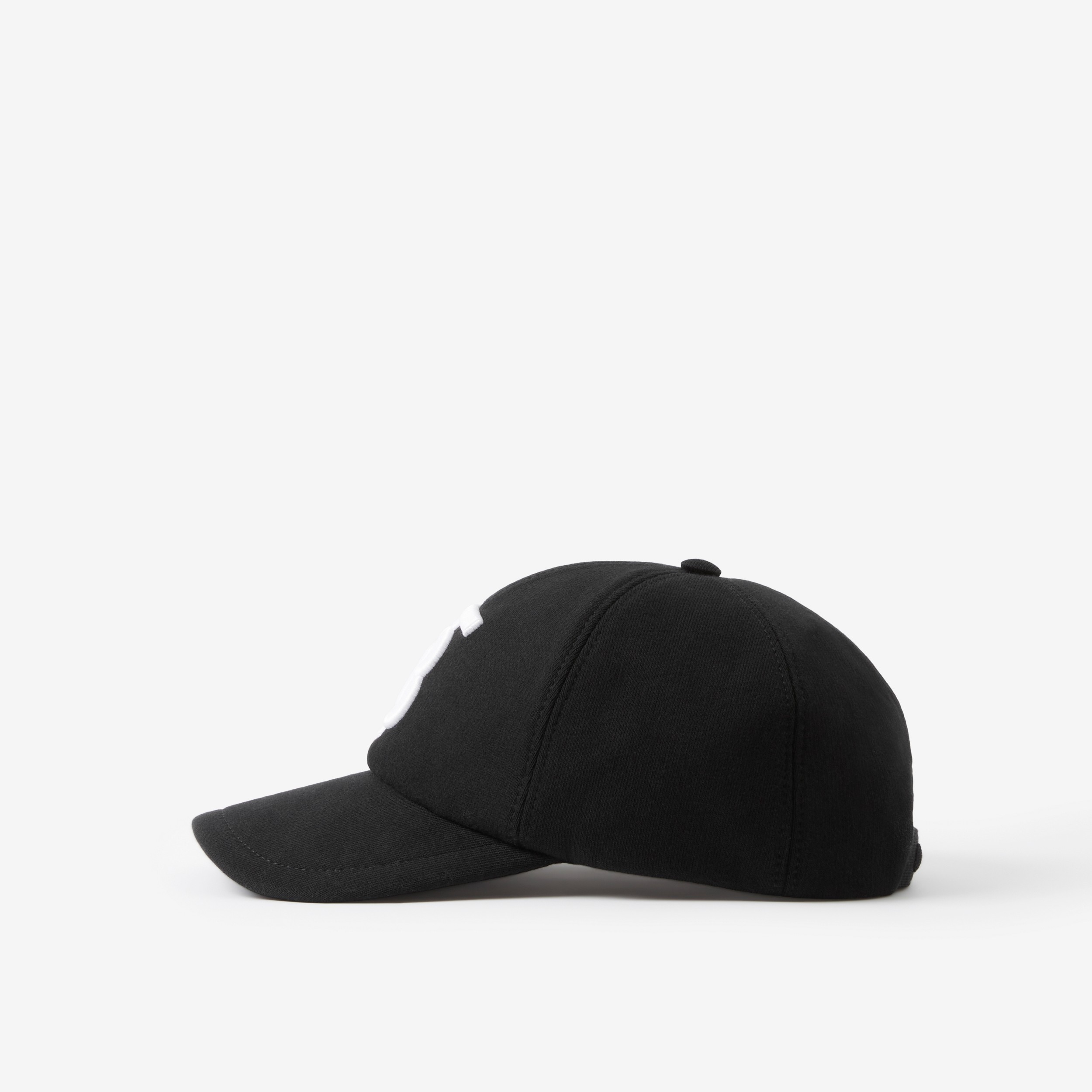 Gorra de béisbol en tejido jersey de algodón con motivo de monograma (Negro) | Burberry® oficial - 4