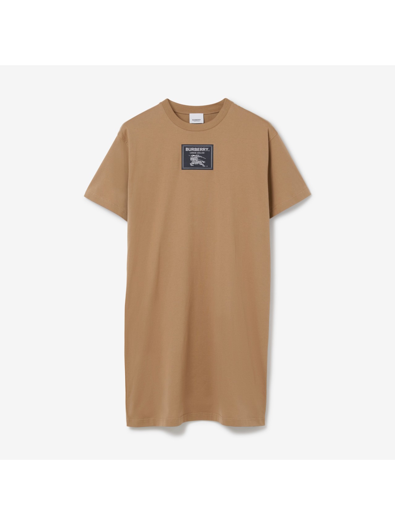 Prorsum Label Cotton T-shirt Dress in Camel - Women | Burberry