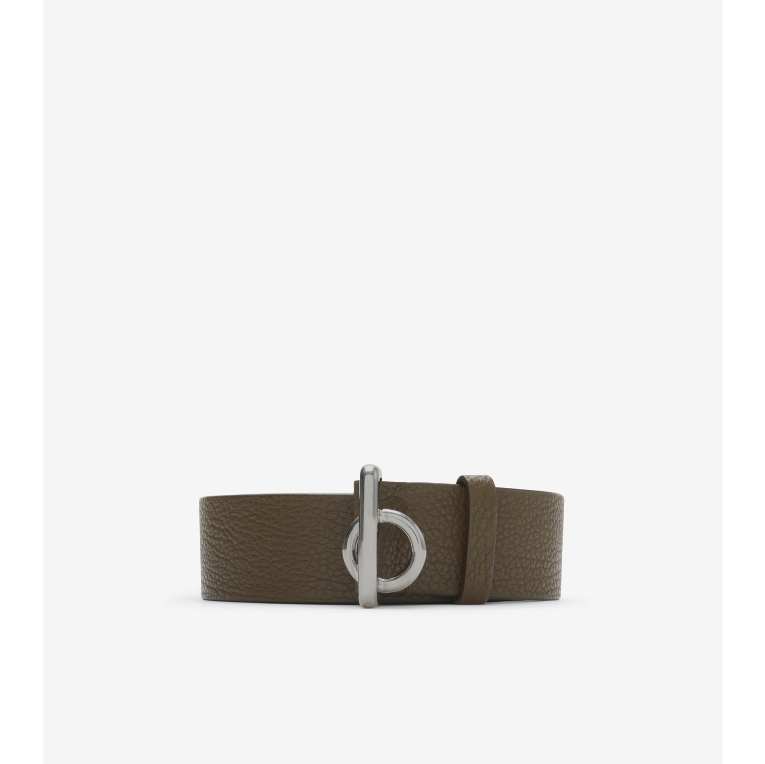 Leather Rocking Horse Belt in Military - Men | Burberry® Official