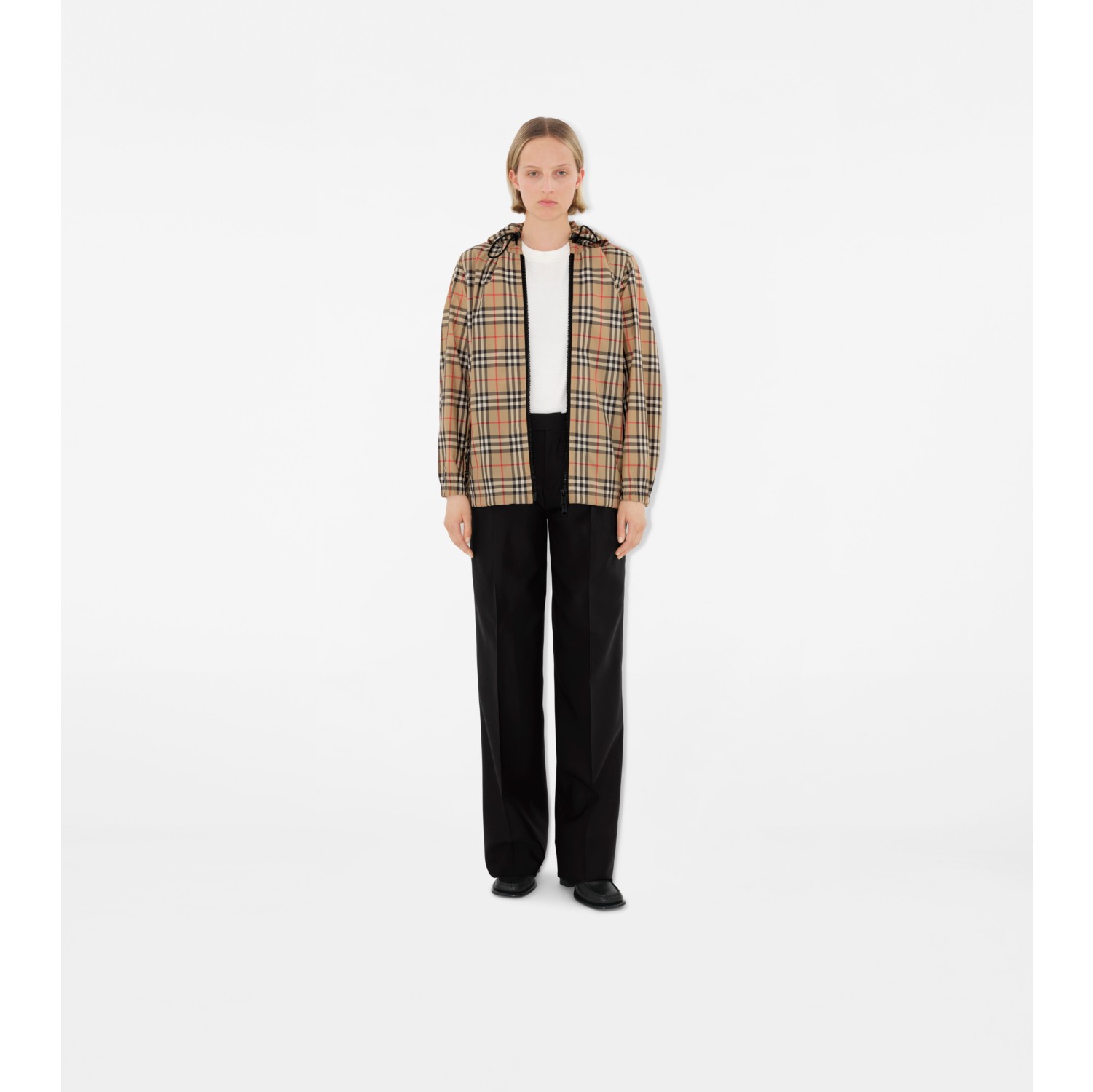 Burberry check jacket women's best sale