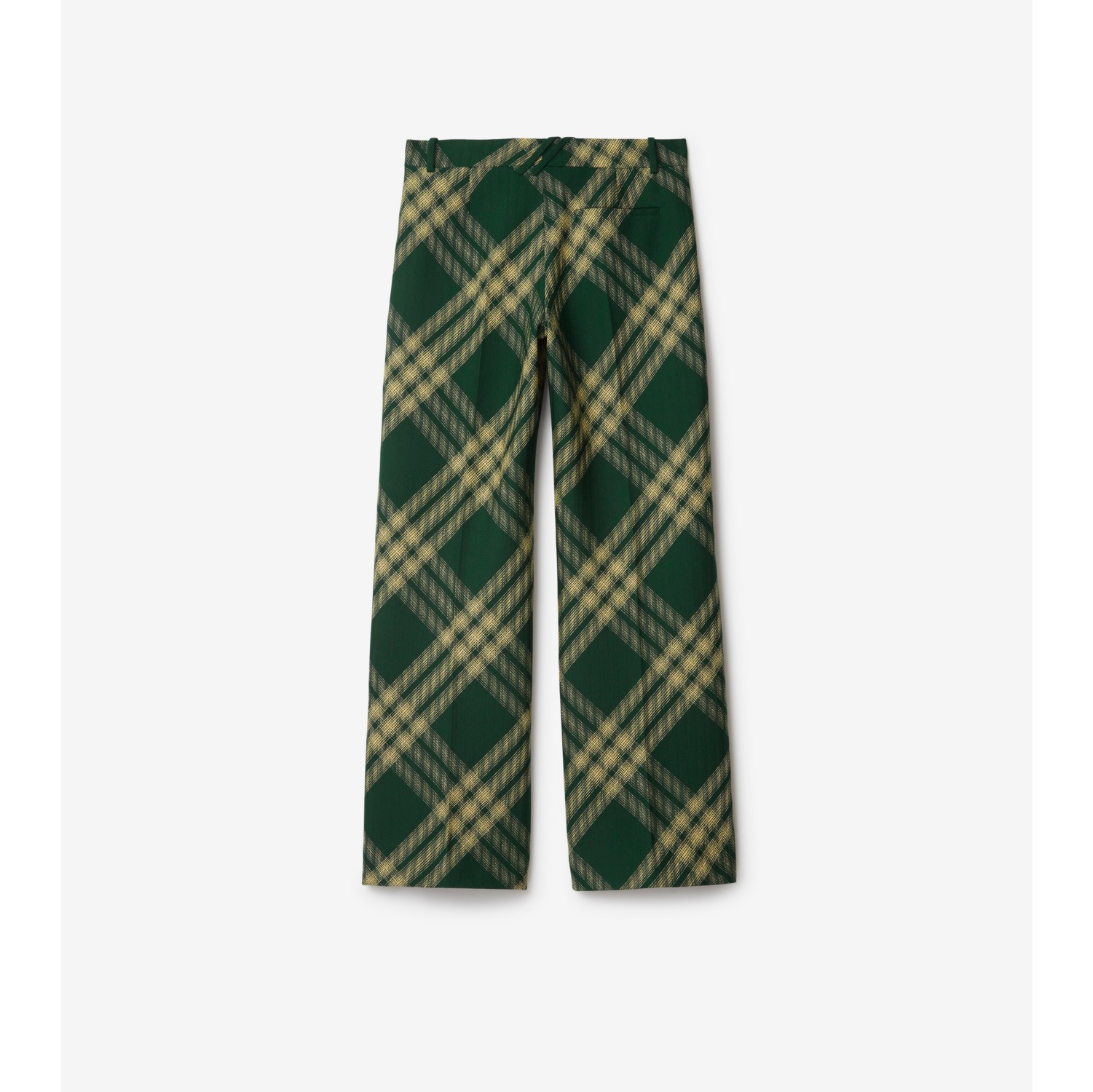 Check Wool Trousers In Primrose Men Burberry® Official 