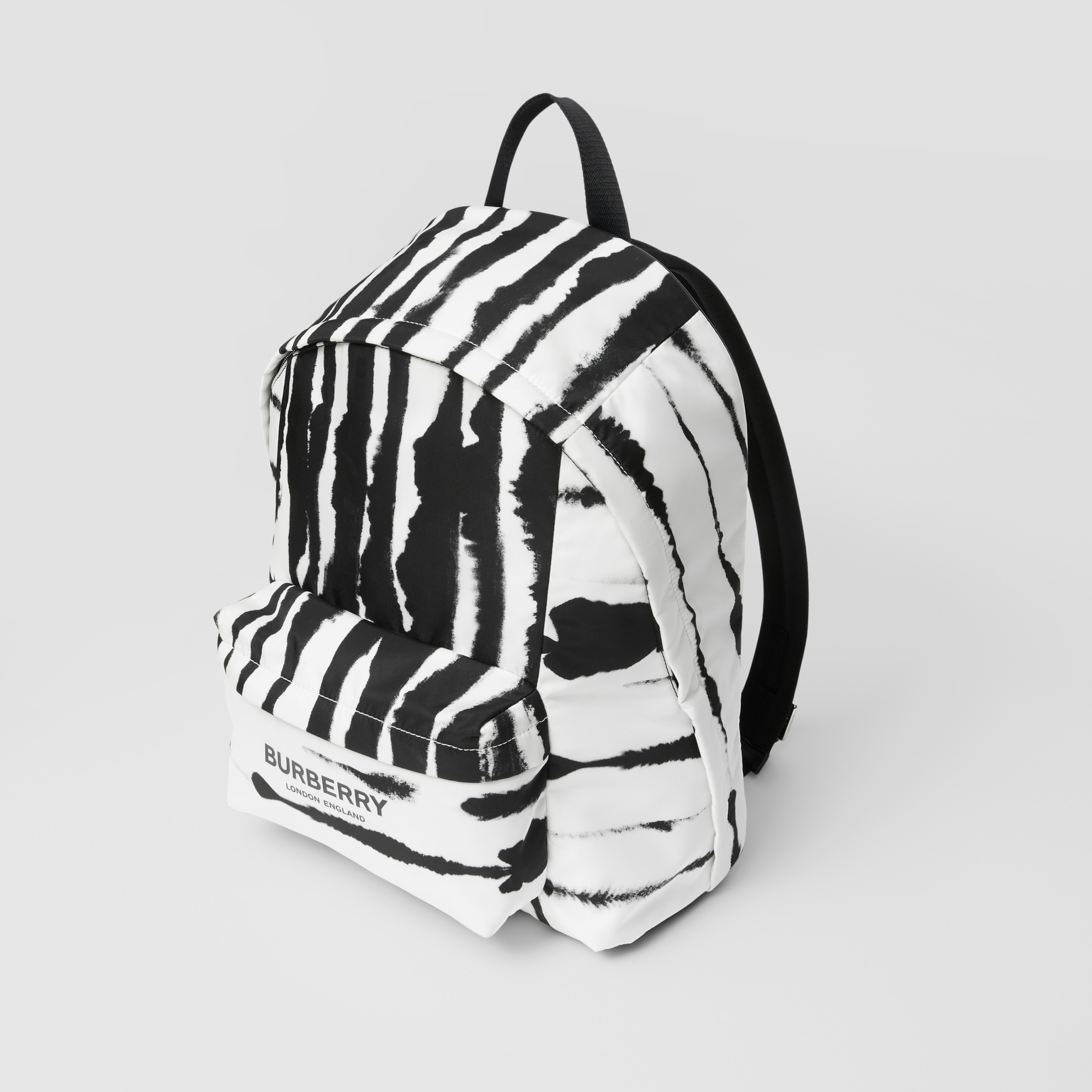 Watercolour Print ECONYL® Backpack in Black/white | Burberry United States