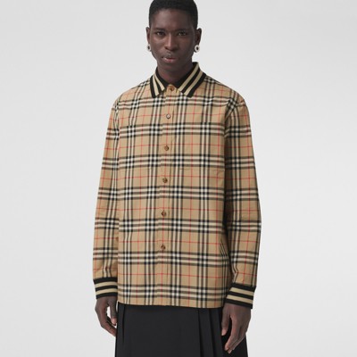 burberry vintage check cotton poplin shirt