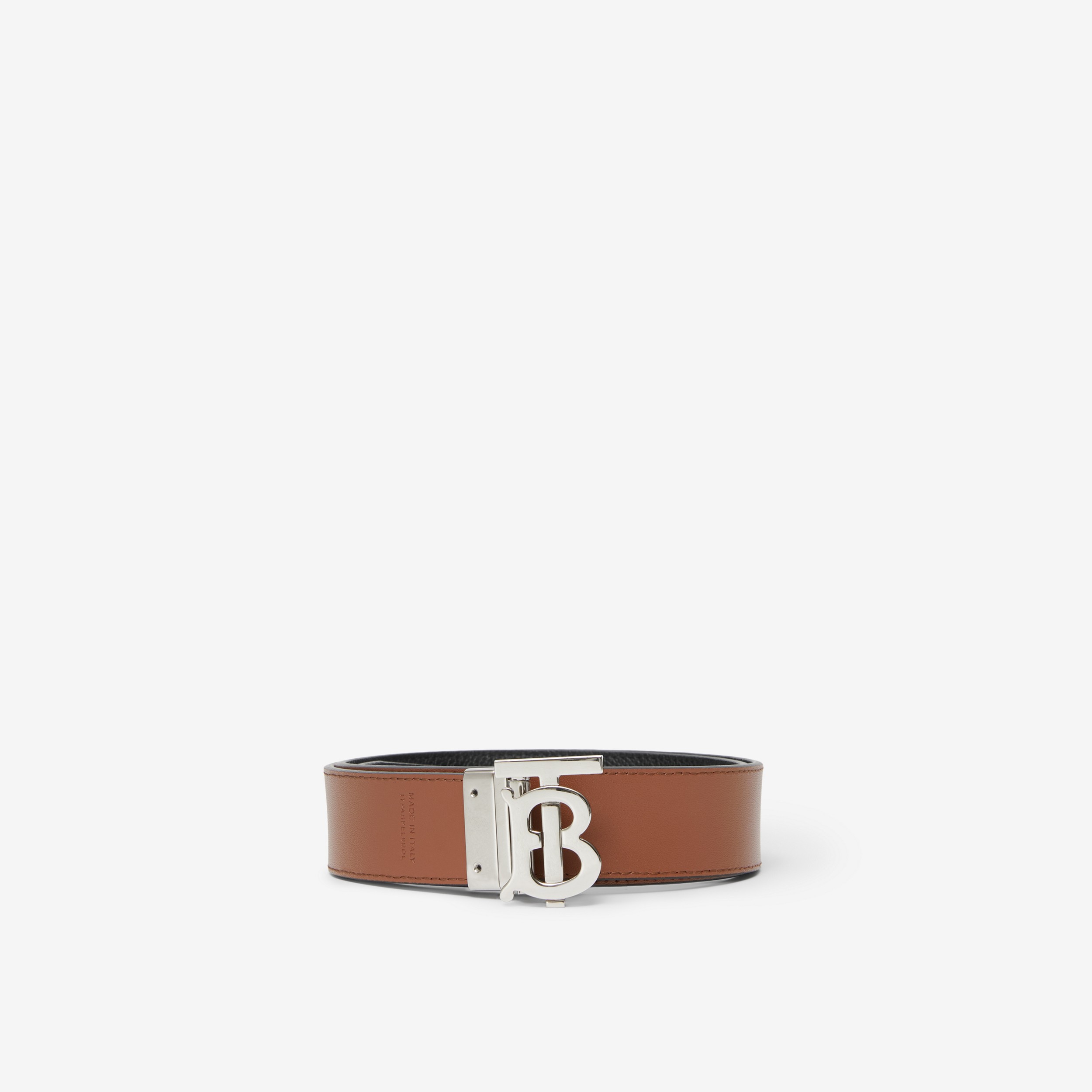 Reversible Leather TB Belt in Black/tan - Men | Burberry® Official - 3