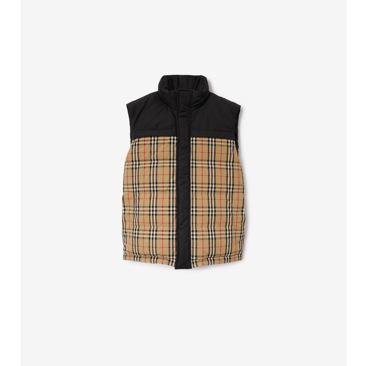 Reversible Check Puffer Gilet