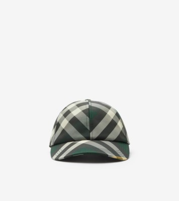 Check Baseball Cap in Ivy - Men | Burberry® Official