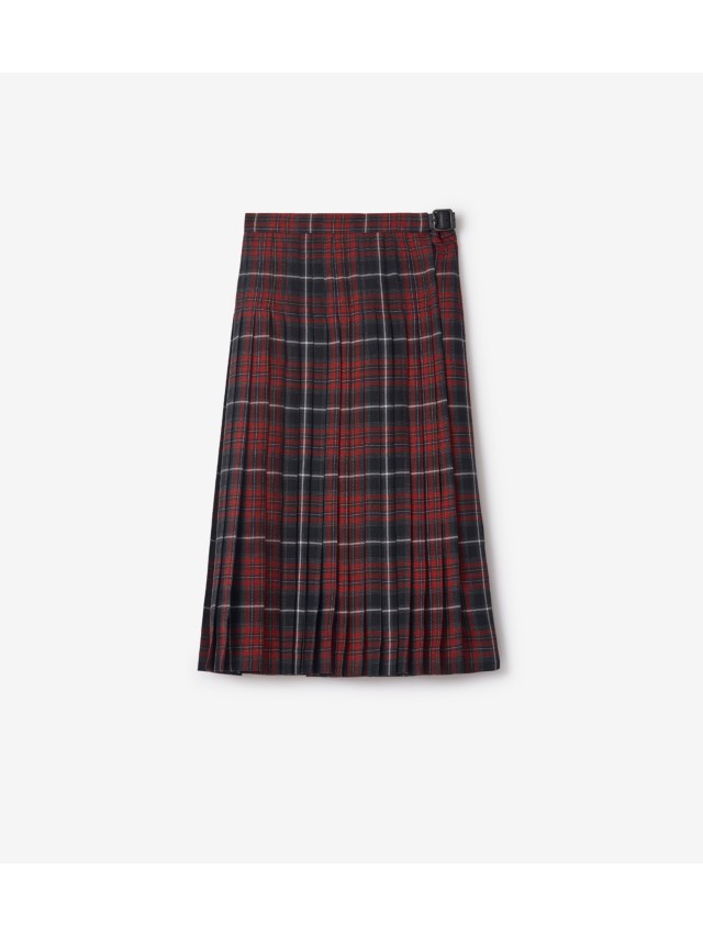 バーバリーキルトスカート BURBERRY ヴィンテージチェック ウールキルト プリーツ スカート