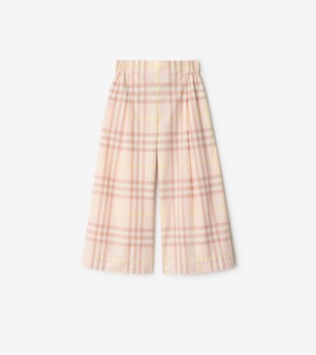 ★SALE★【送料関税無料】BURBERRY チェック シルク トラウザー Burberry Check Silk Drawstring Pants | Saks Fifth Avenue