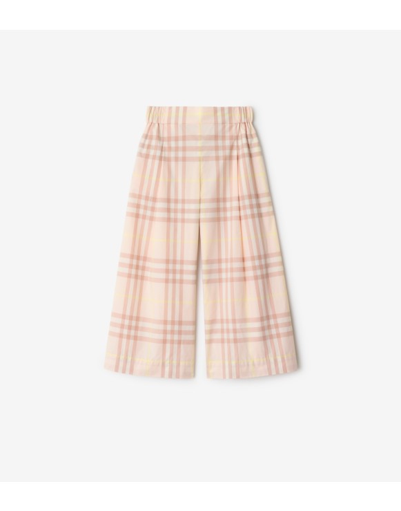 Check Cotton Trousers