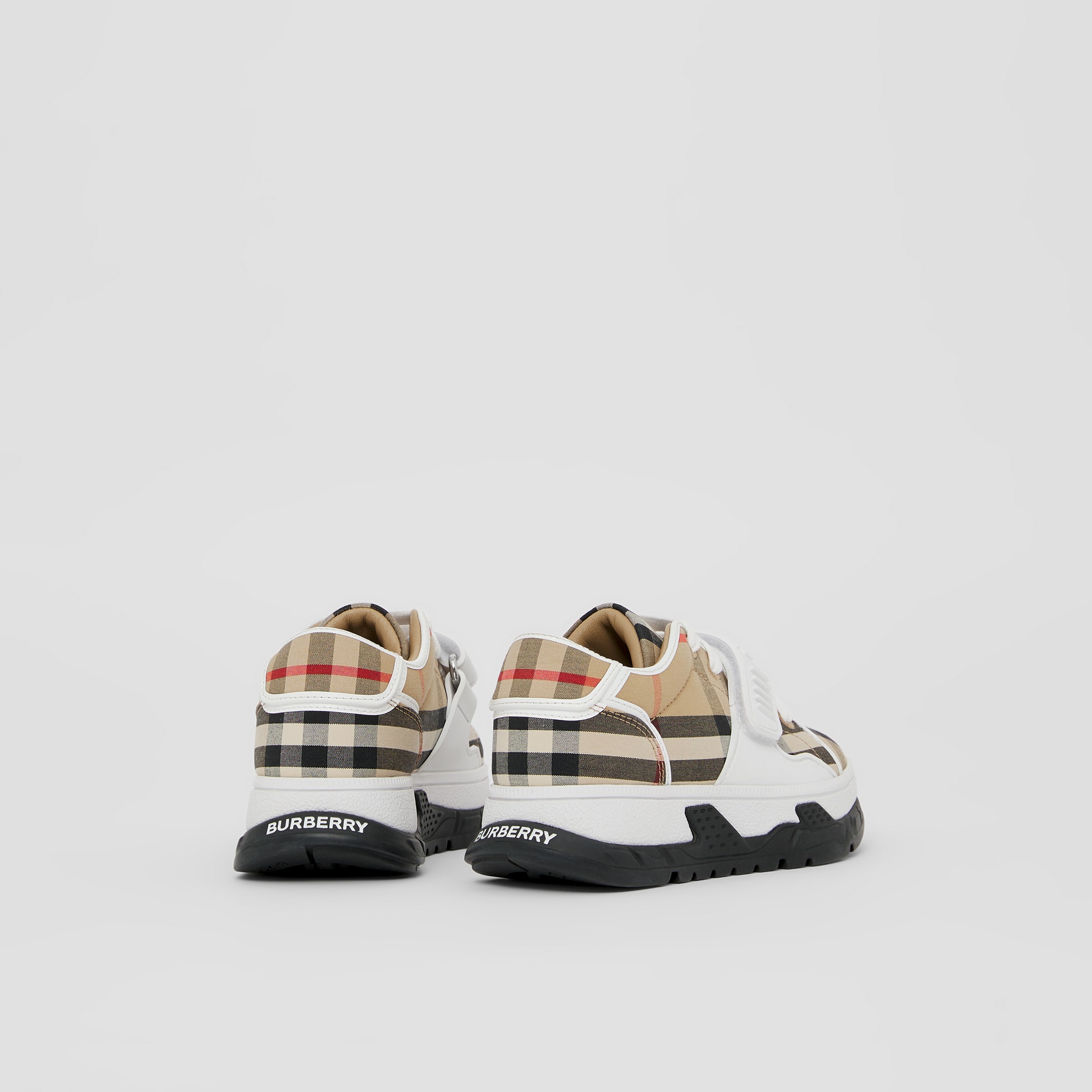 Vintage Check Cotton Sneakers in Archive Beige - Children | Burberry® Official - 3