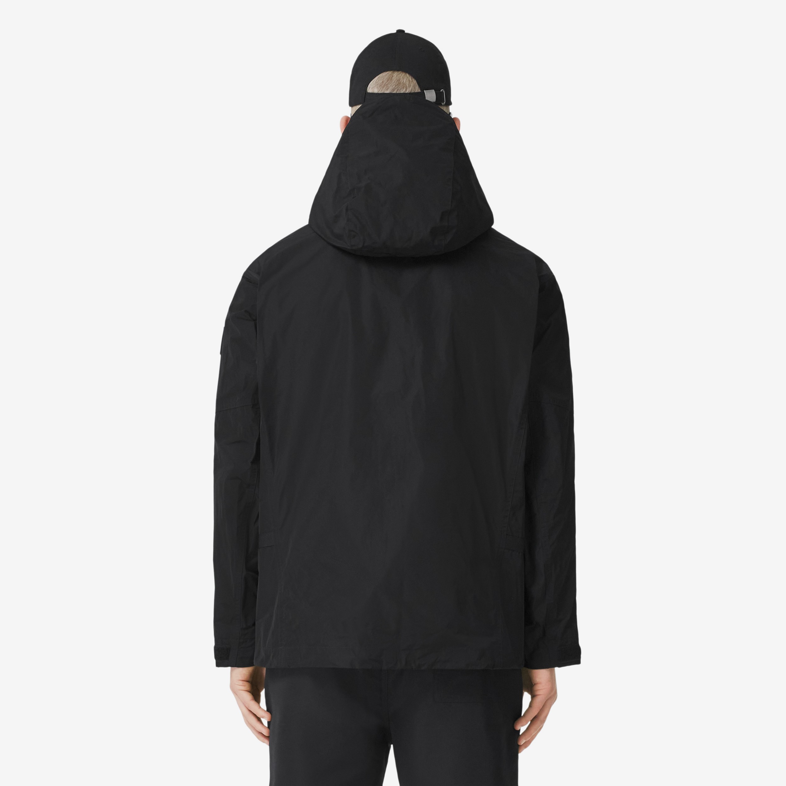 Logo Appliqué Lightweight Hooded Jacket in Black - Men | Burberry® Official - 3