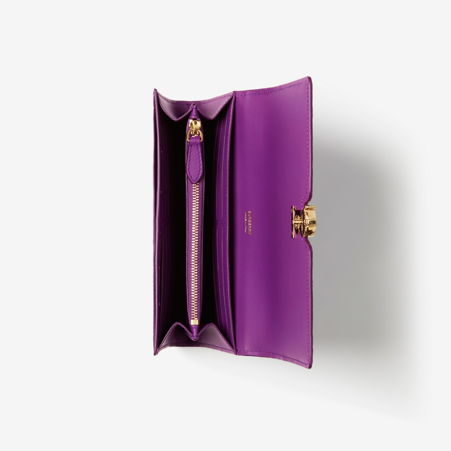 Leather TB Continental Wallet in Thistle - Women | Burberry® Official