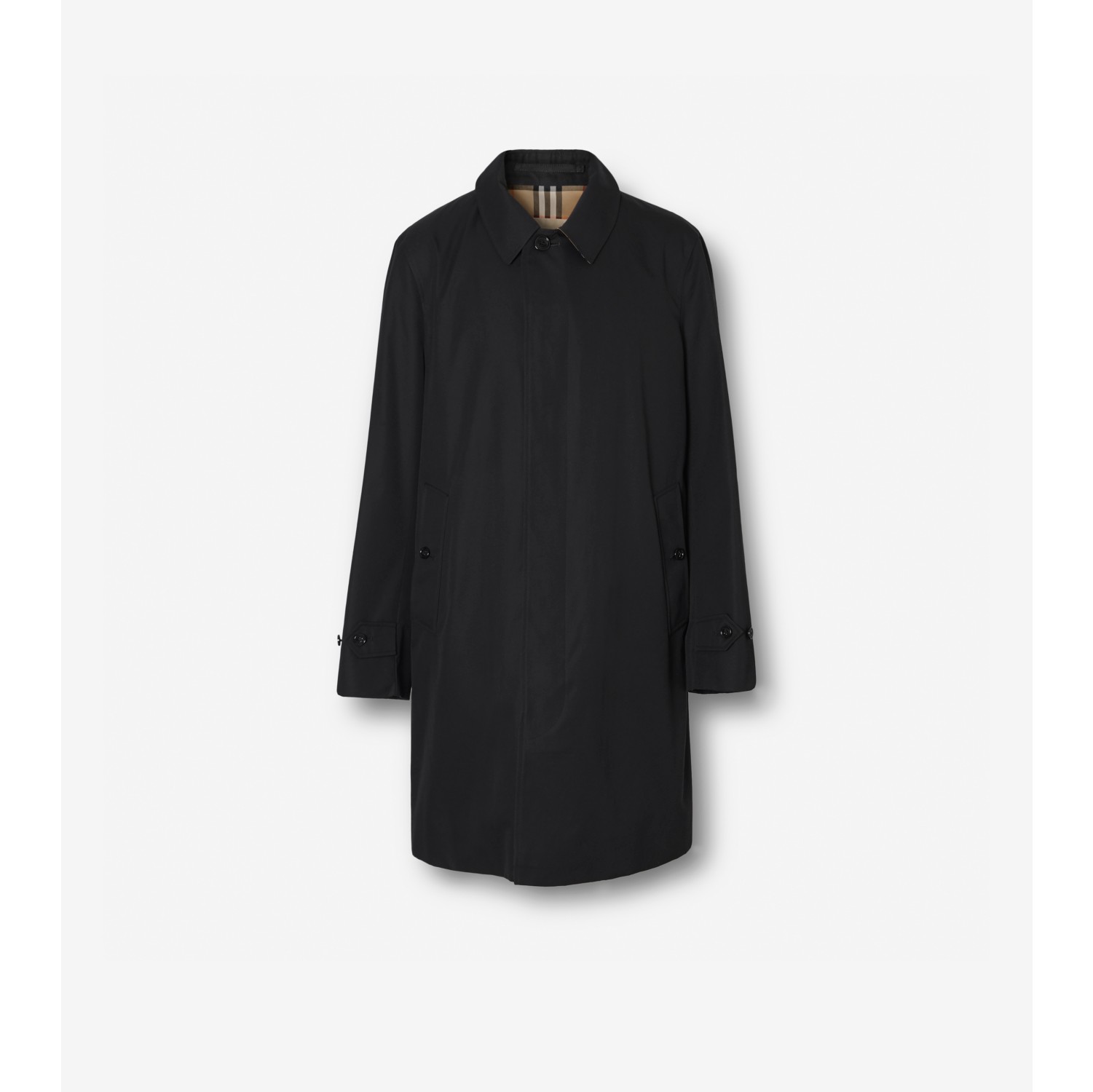 The Pimlico Heritage Car Coat in Black - Men, Cotton Gabardine ...