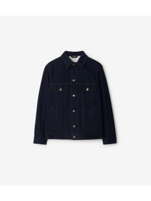 Burberry X Harrods Exclusive Japanese-denim Oversized Jacket In Indigo Blue