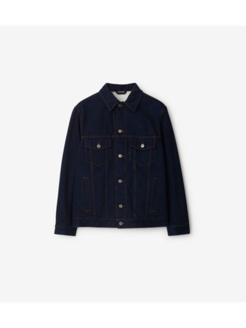 Burberry Denim Jacket In Indigo Blue