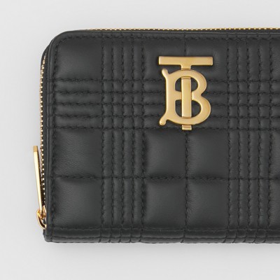 Quilted Lambskin Lola Zip Wallet in Black - Women | Burberry® Official