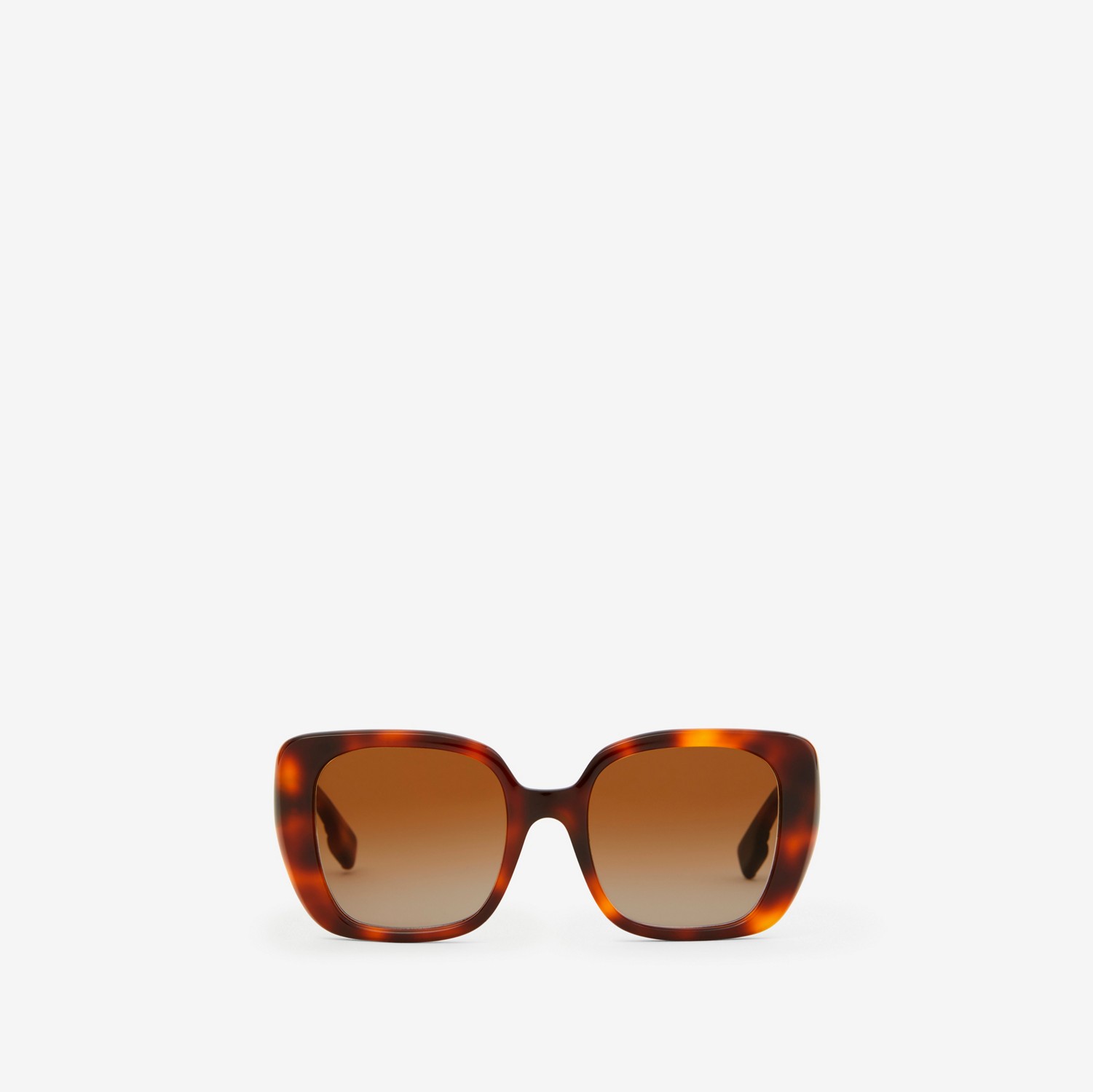 Monogram Motif Oversized Square Frame Lola Sunglasses in Warm Tortoiseshell - Women | Burberry® Official