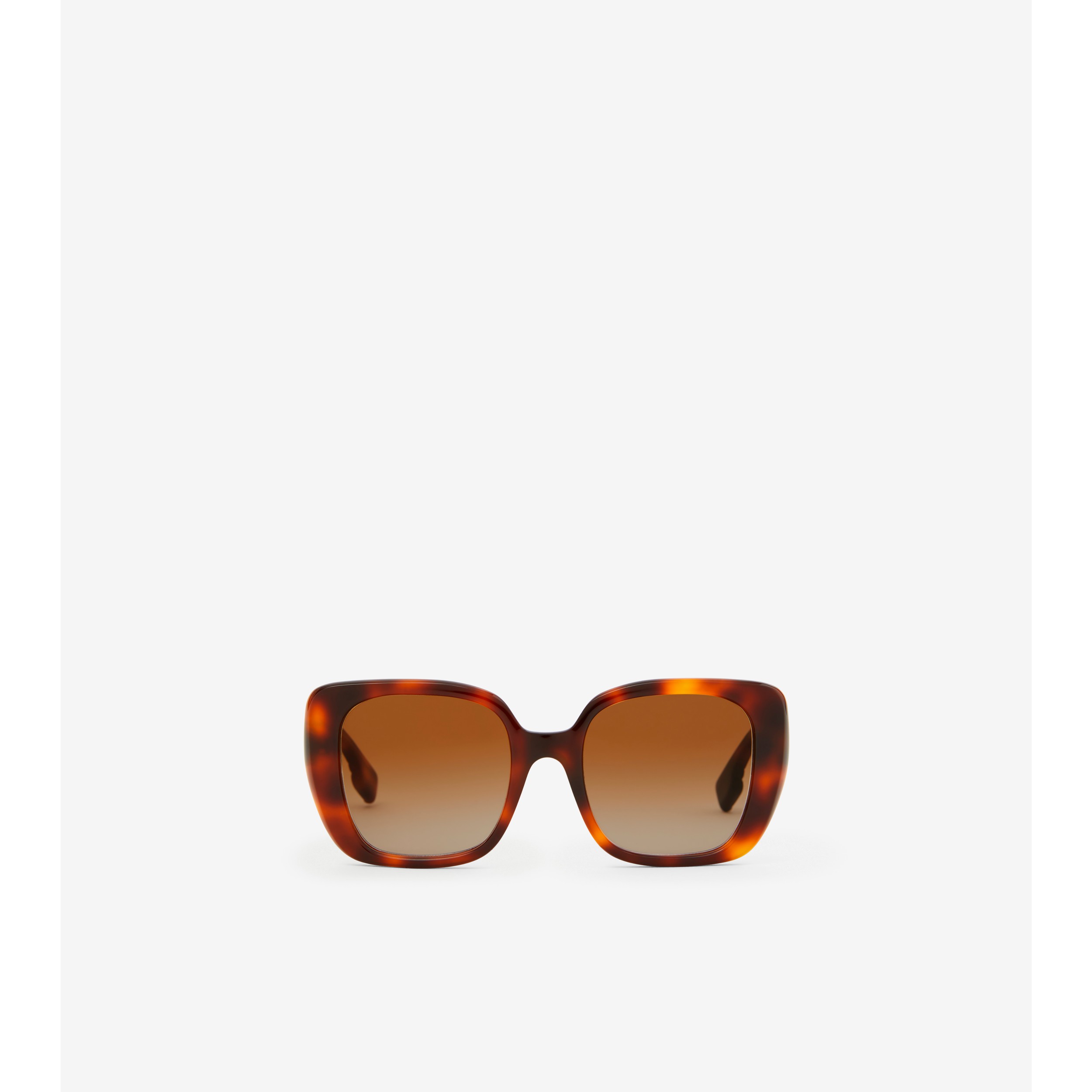 Monogram Motif Oversized Square Frame Lola Sunglasses in Warm Tortoiseshell  - Women | Burberry® Official