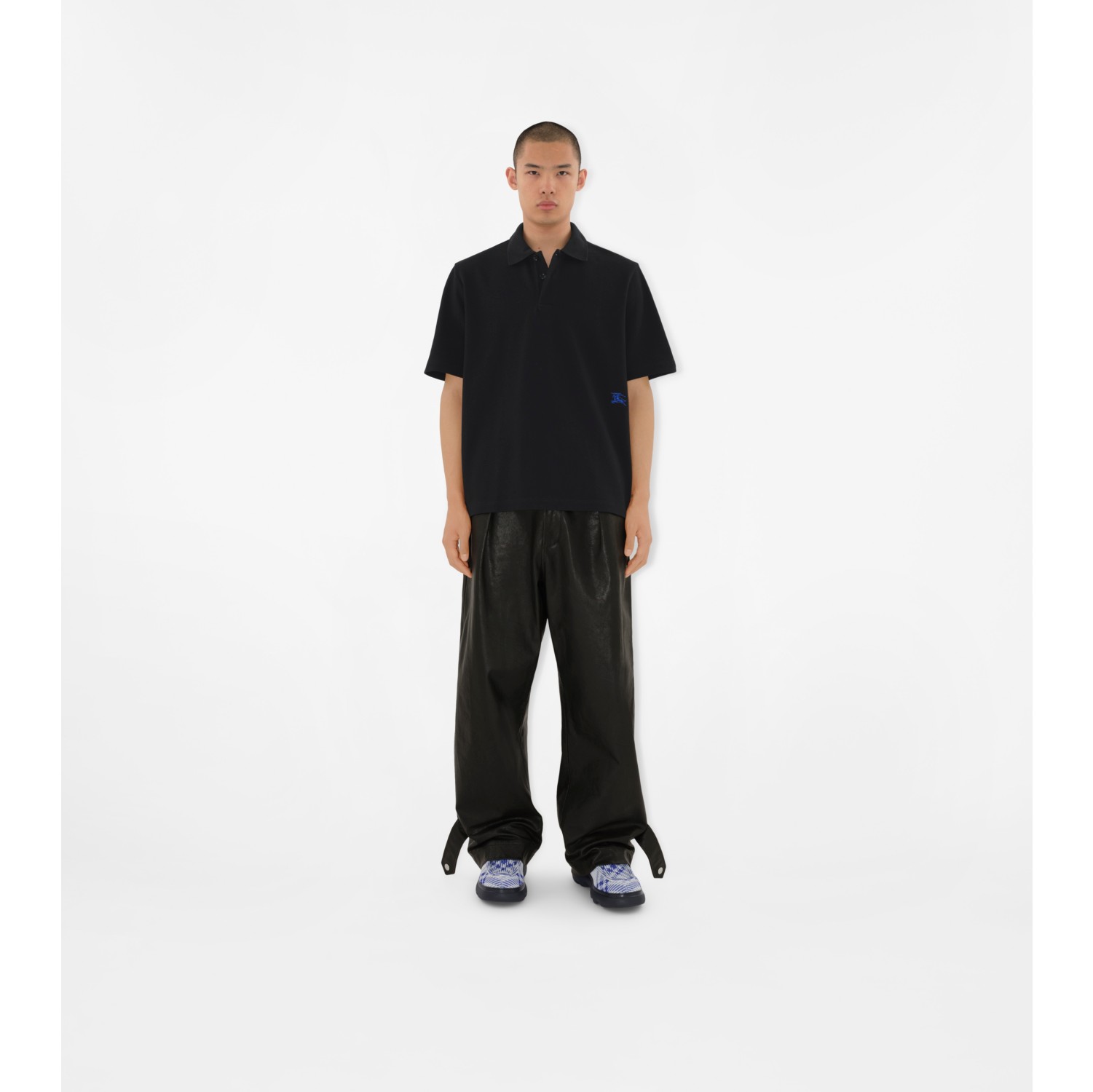 Cotton Polo Shirt in Black - Men | Burberry® Official